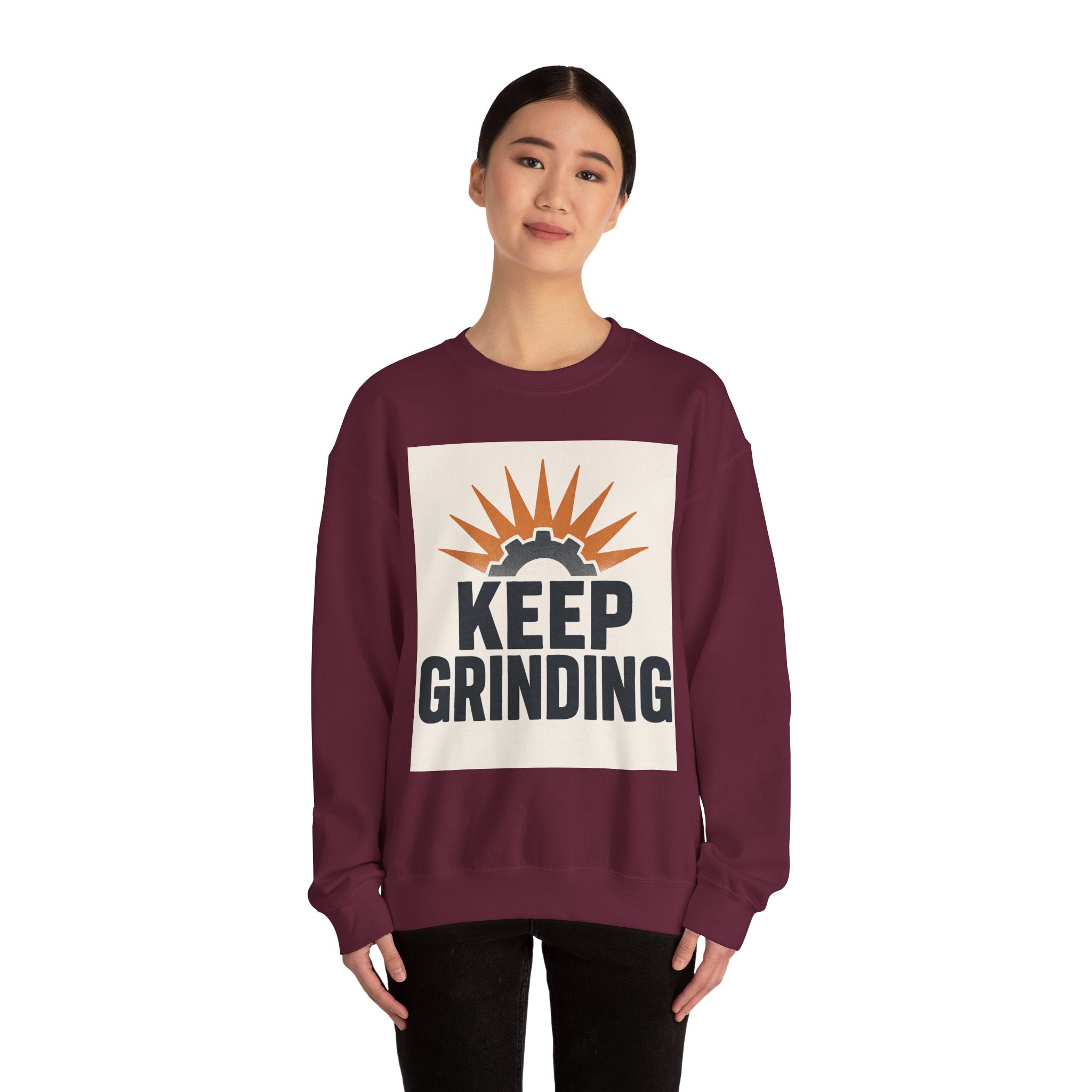 Keep Grinding Sweatshirt — Motivational Crewneck for Hustle & Gym Enthusiasts