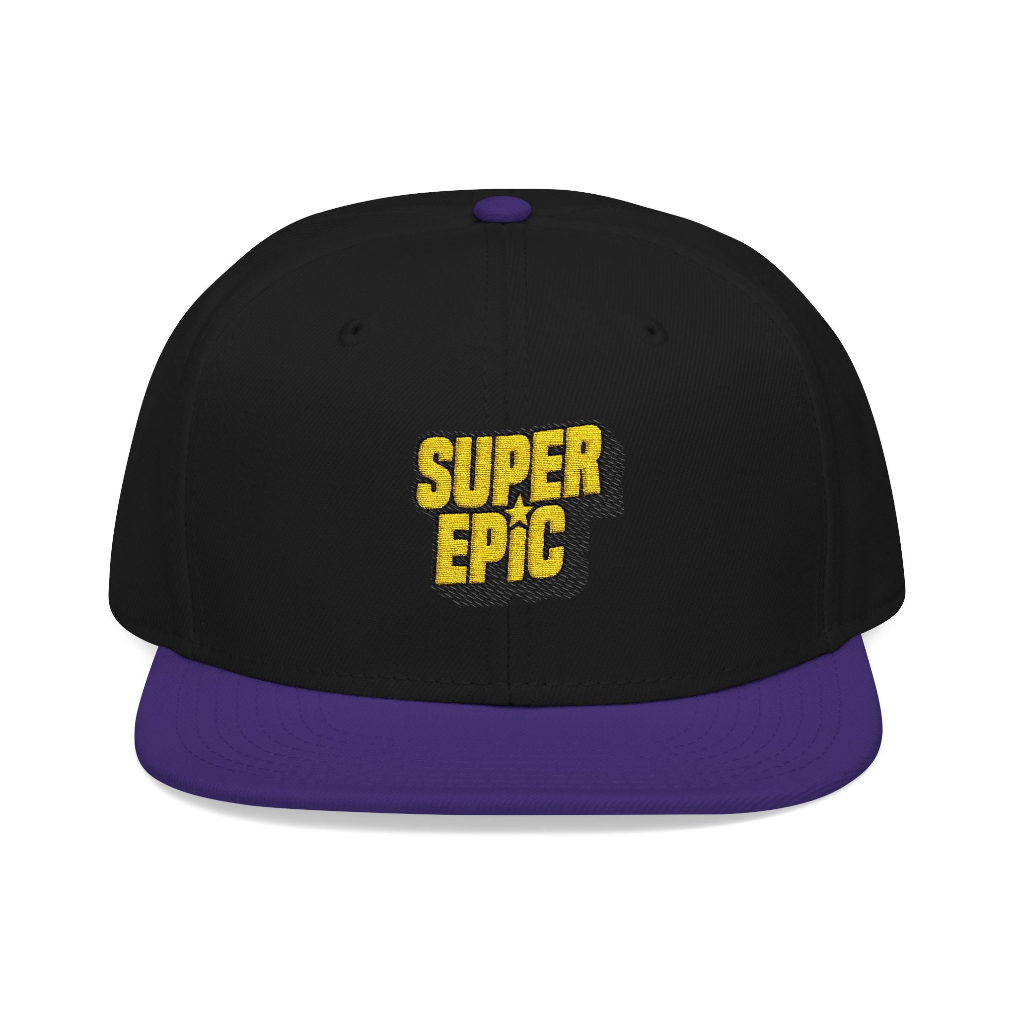 Snapback Hat — Yellow Pixelated 'SUPER OG' Embroidered Streetwear Cap