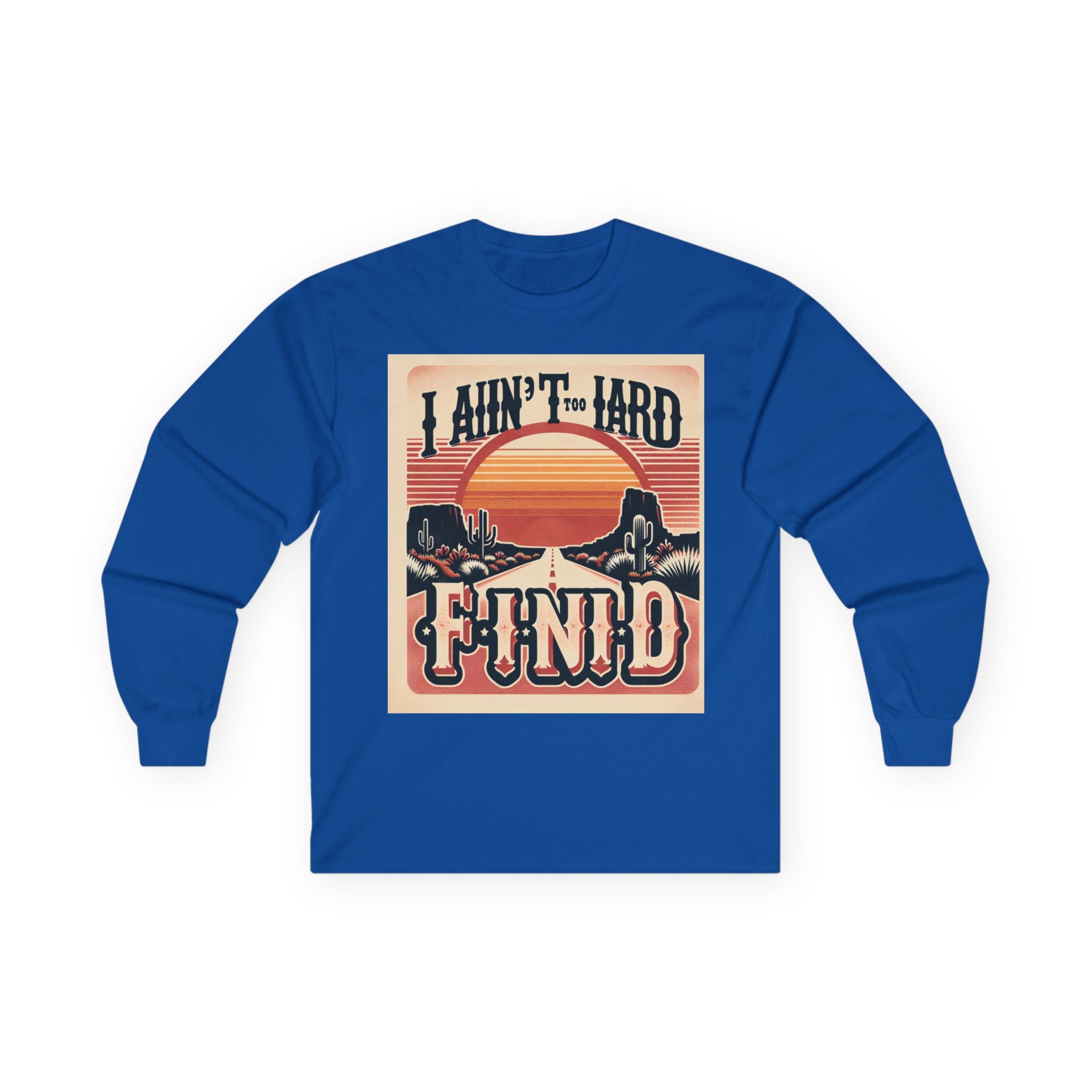 Retro Desert Sunset Tee, Long Sleeve Graphic Shirt, Unisex Vintage Style Top, Gift for Friends, Perfect for Casual Wear