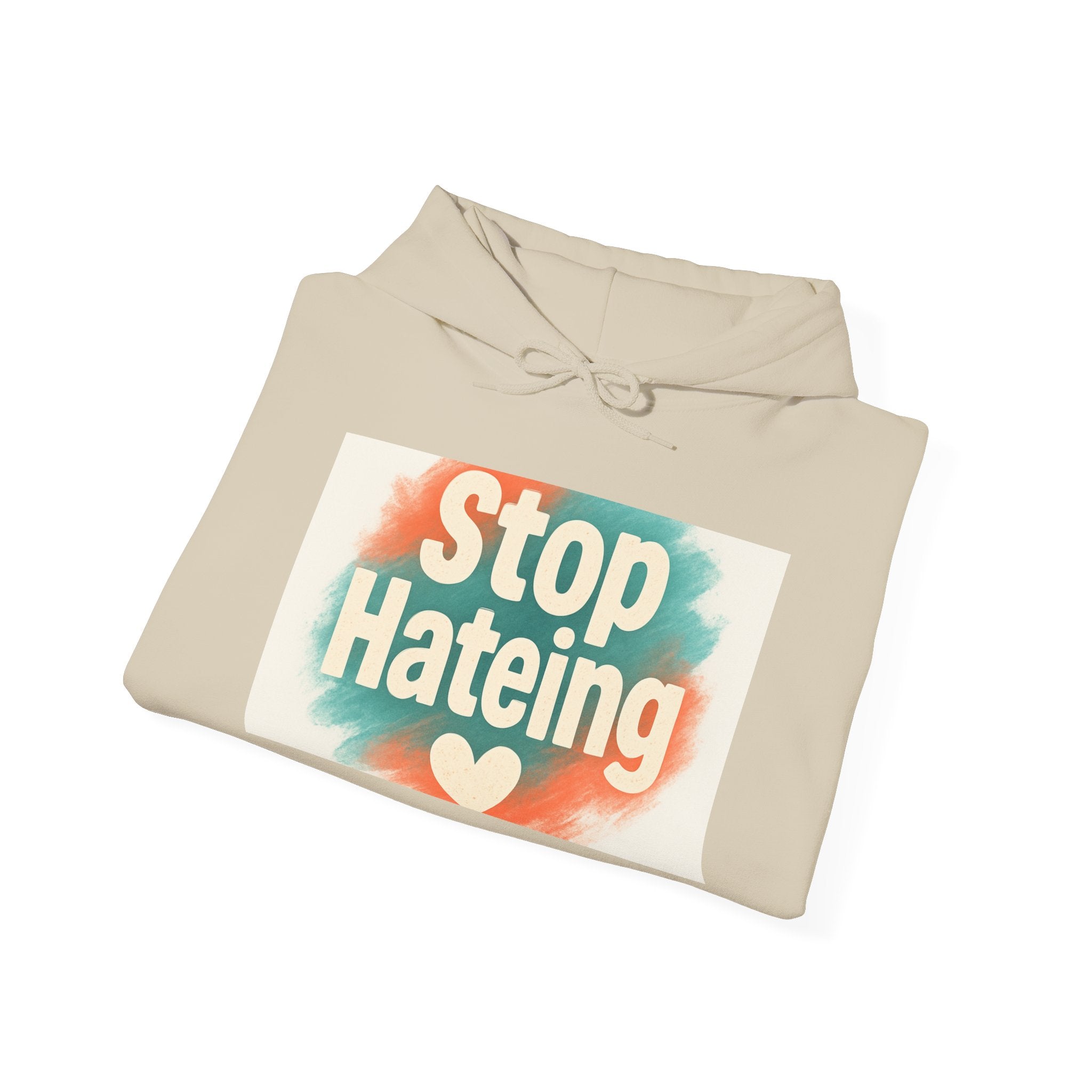 Colorful Message Hoodie: Stop Hate Tees, Unisex Sweatshirt, Gift for Friends, Anti-Hate Apparel, Cozy & Comfy Wear