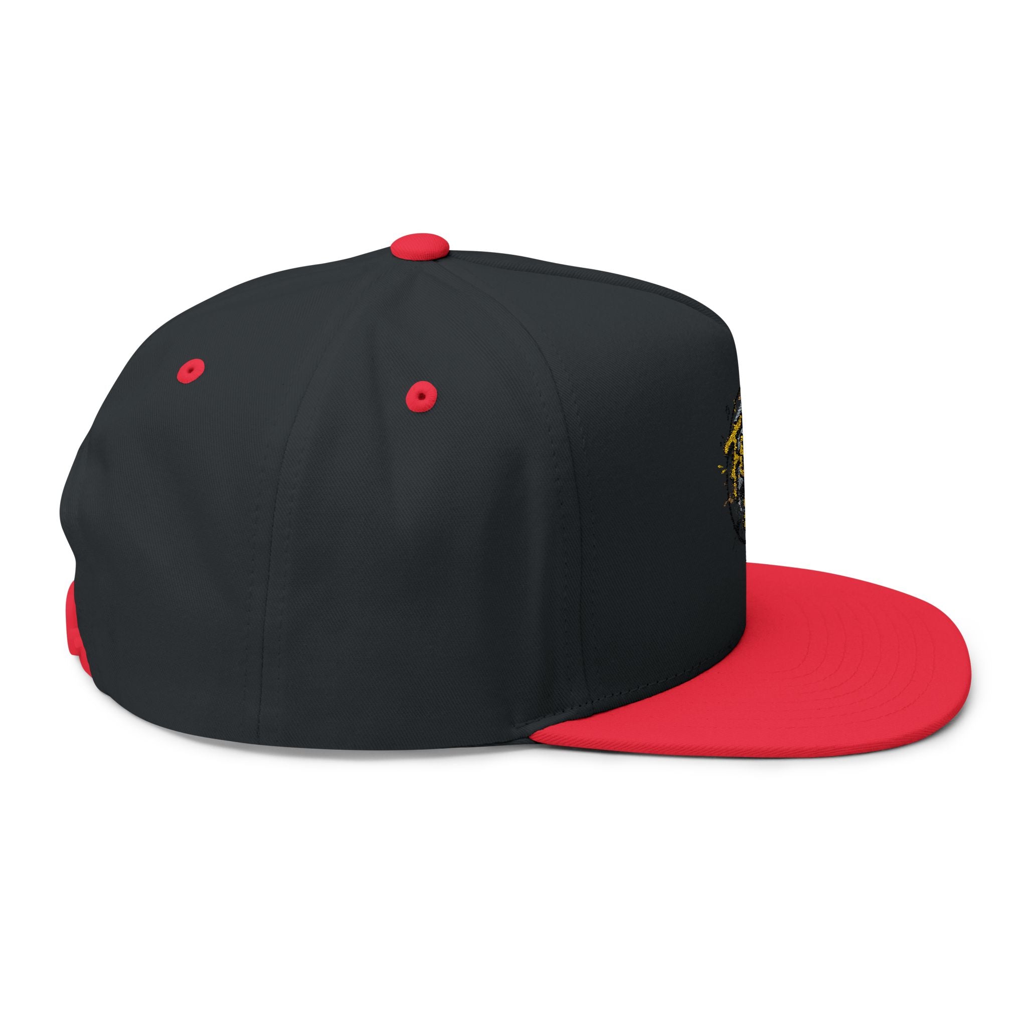 Flat Bill Cap — Embroidered "Fo Sho" Globe Logo Snapback