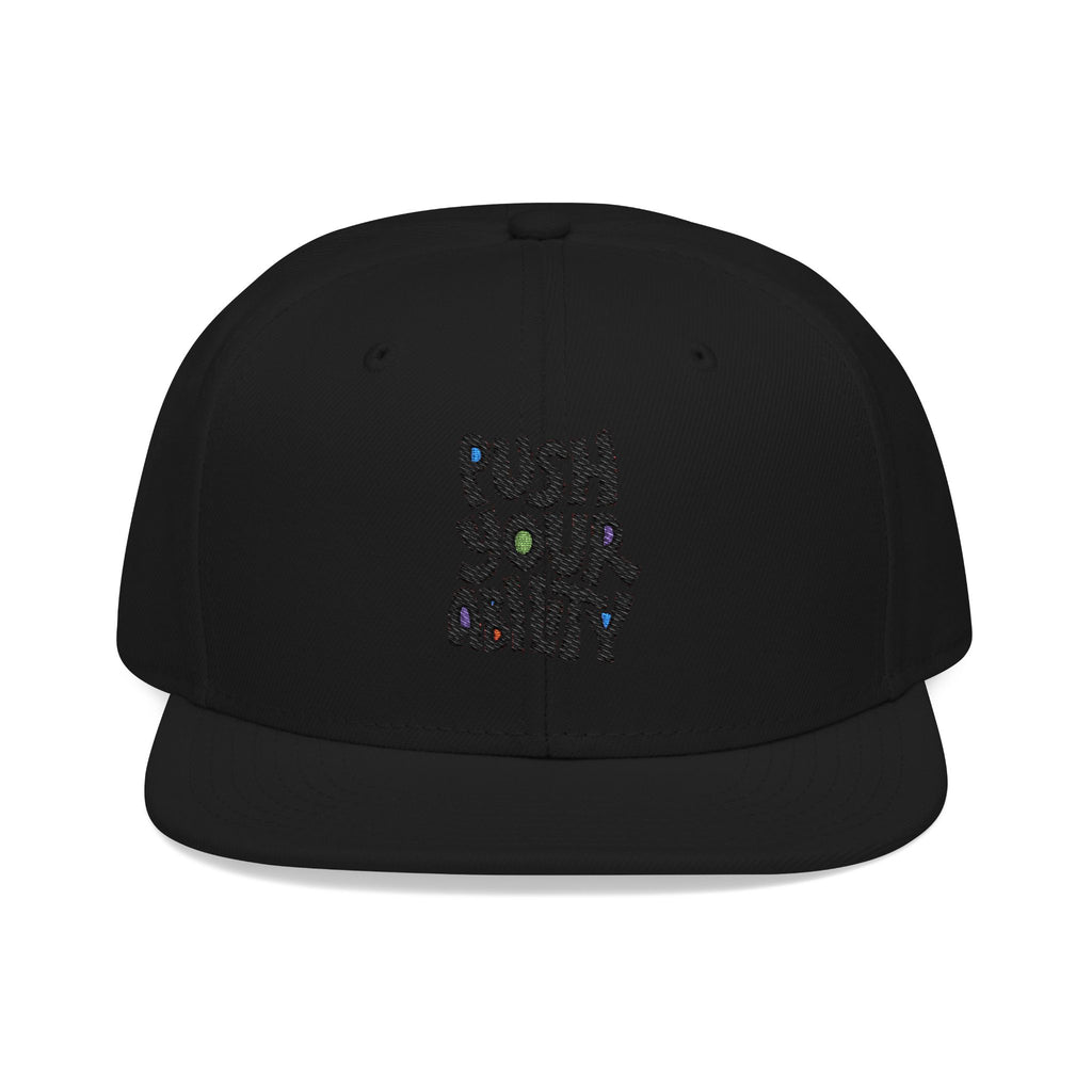 Embroidered ‘Boss Up’ Snapback Hat — Gray/Black Streetwear Cap