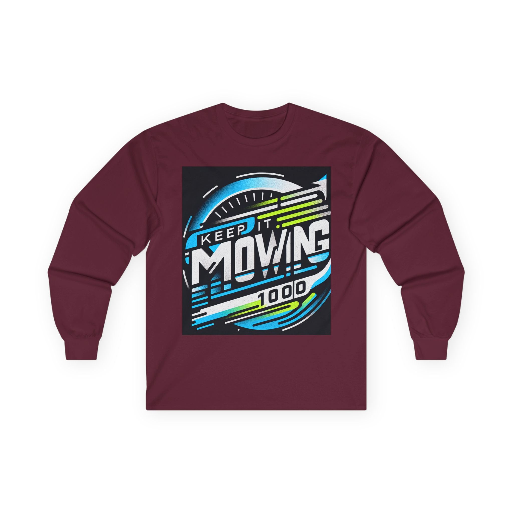 Motivational Long Sleeve Tee for Active Living, Unisex Cotton Shirt, Perfect Gift for Fitness Enthusiasts, Keep It Moving Apparel, [...]