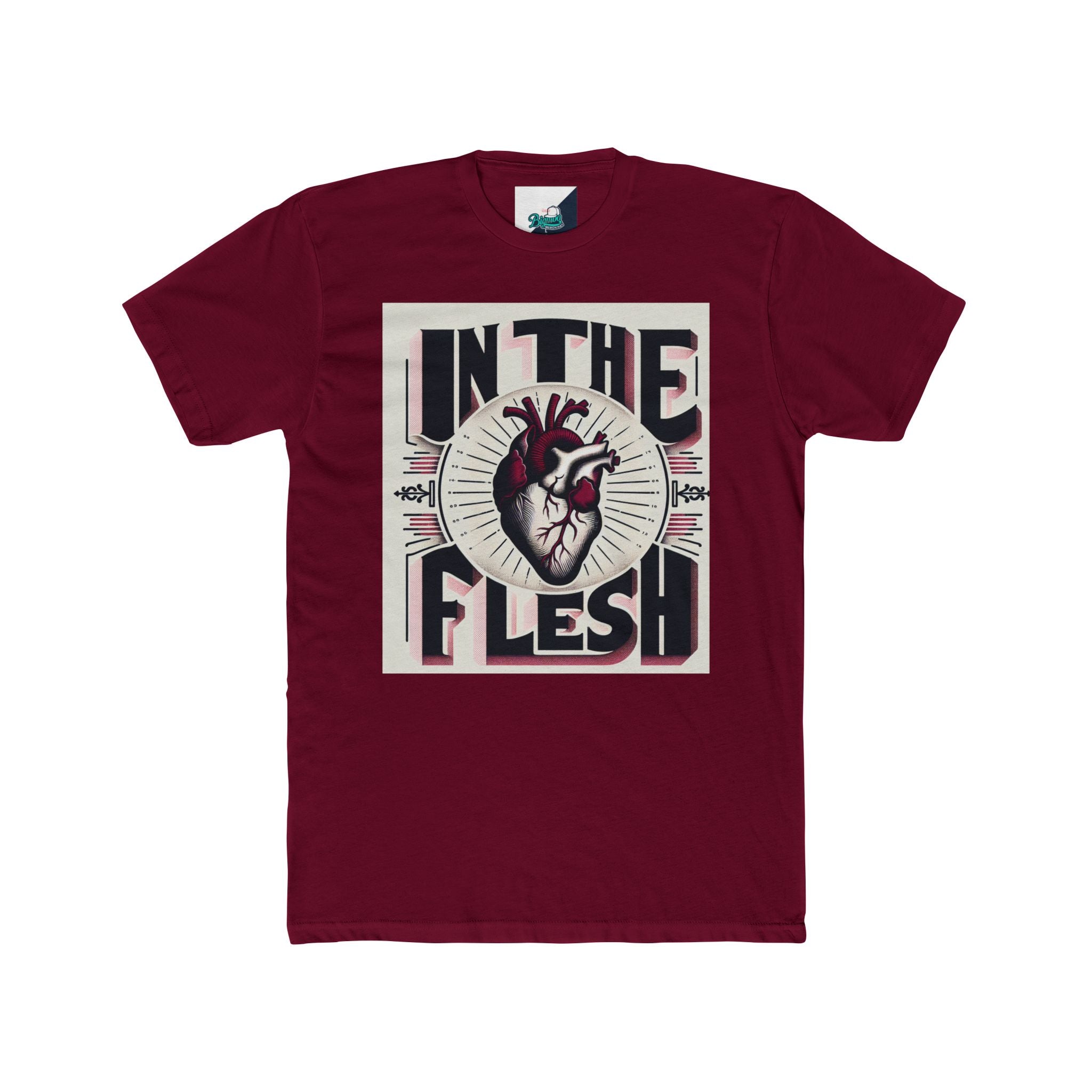 Graphic Heart Print Unisex Cotton Crew Tee - Casual Wear, Heart Theme, Gift for Him, Gift for Her, Music Lovers, Unique Style