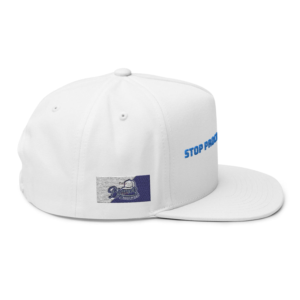 Flat Bill Cap - "Stop Procrastinating" | Trendy Unisex Hat, Casual Wear, Gift for Students, Motivational Apparel, Street Style