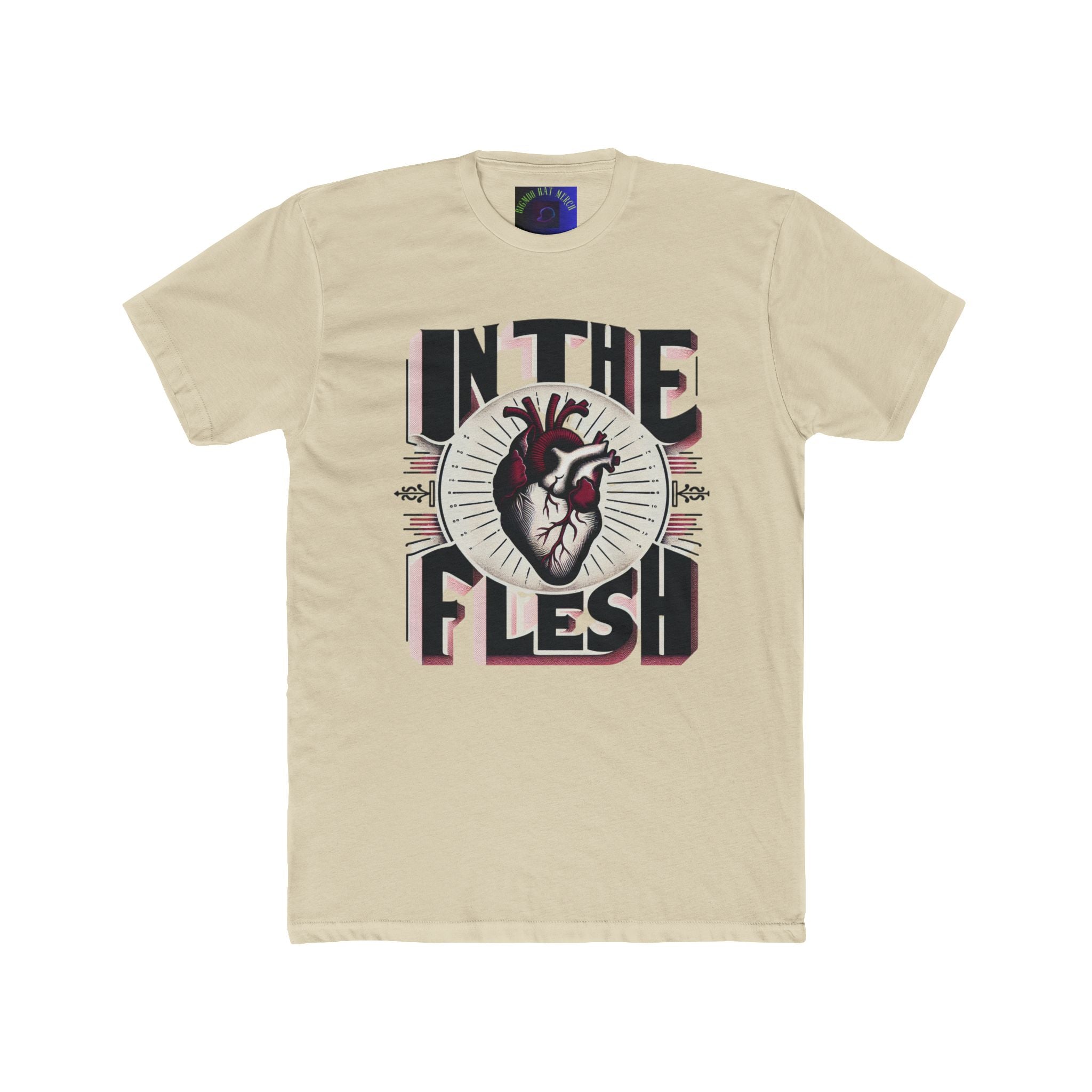 Graphic Heart Print Unisex Cotton Crew Tee - Casual Wear, Heart Theme, Gift for Him, Gift for Her, Music Lovers, Unique Style