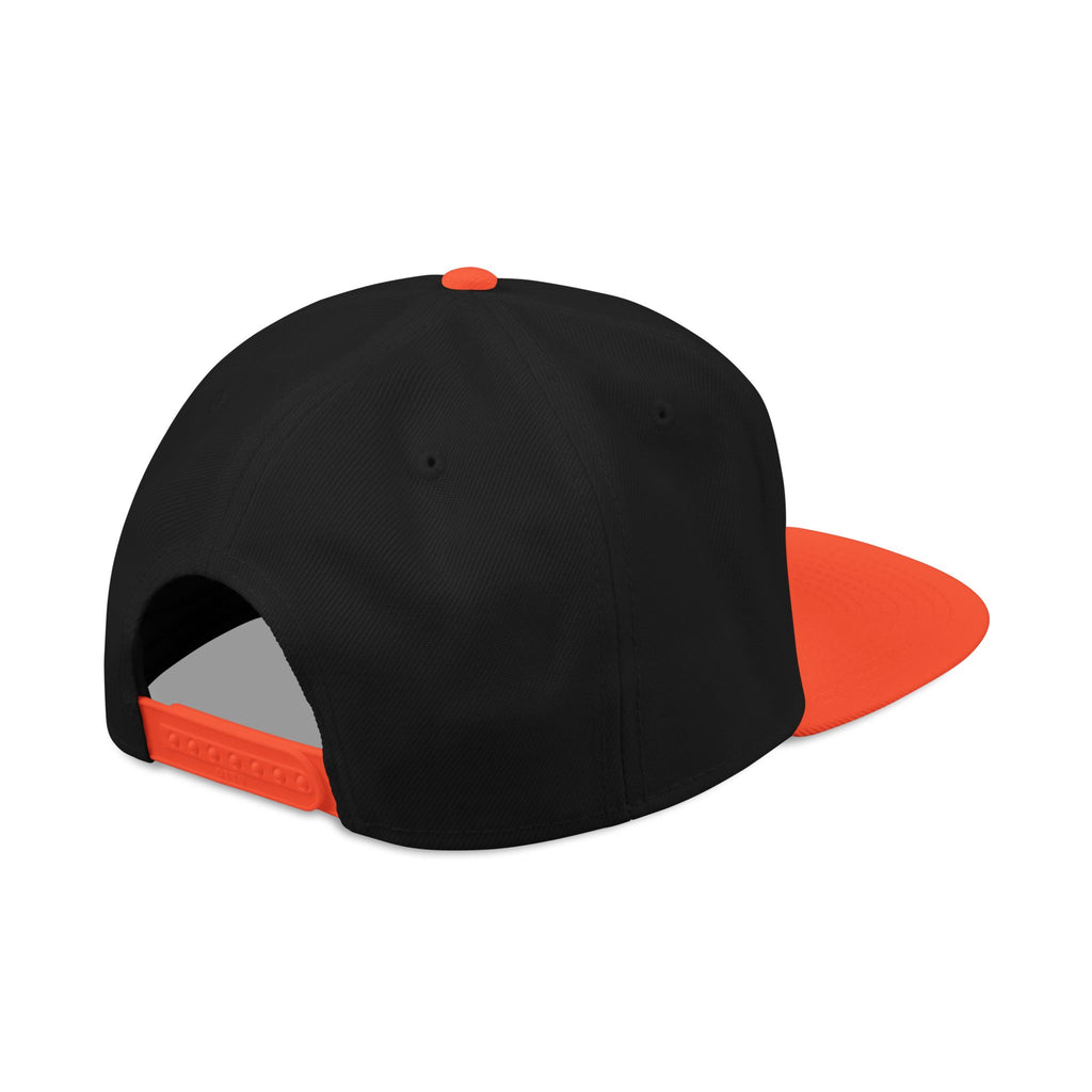 Embroidered Skull & Roses Snapback Hat