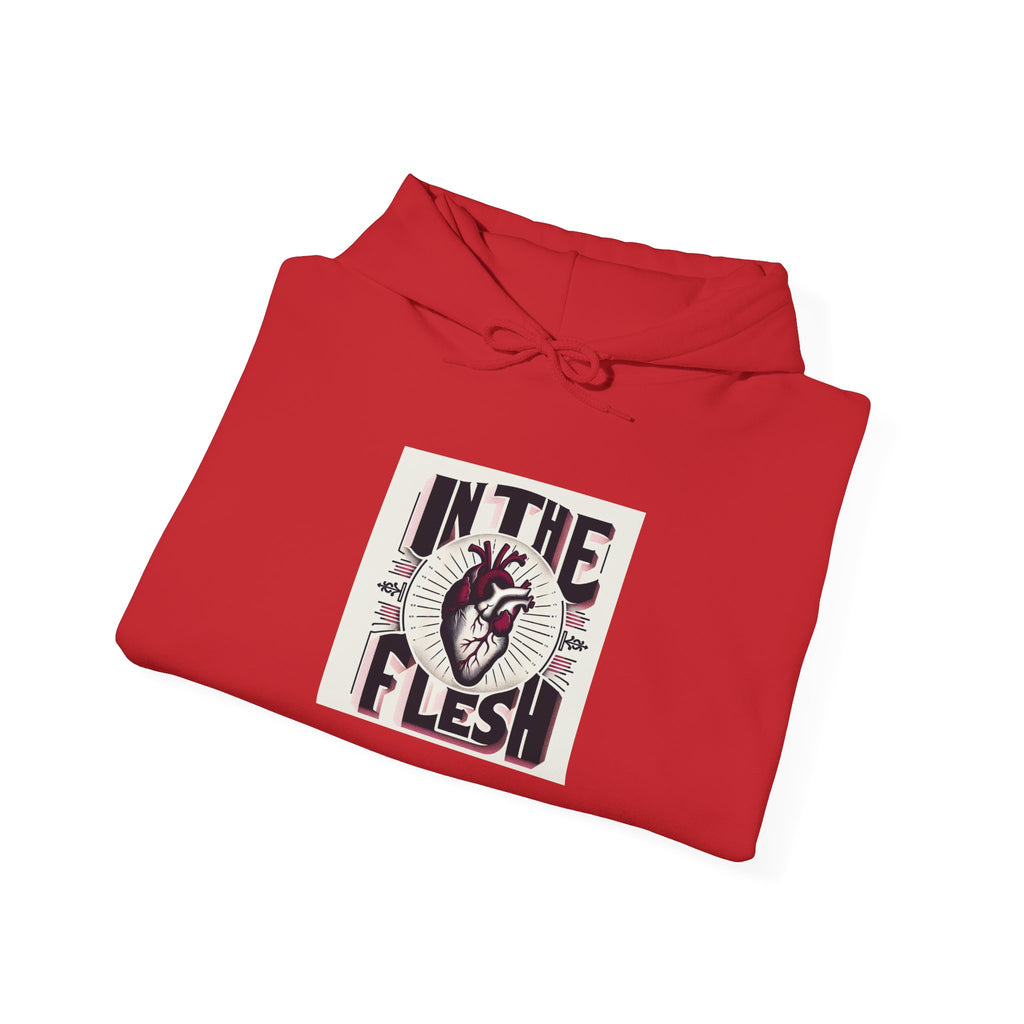 In The Flesh Hoodie — Anatomical Heart Graphic Pullover