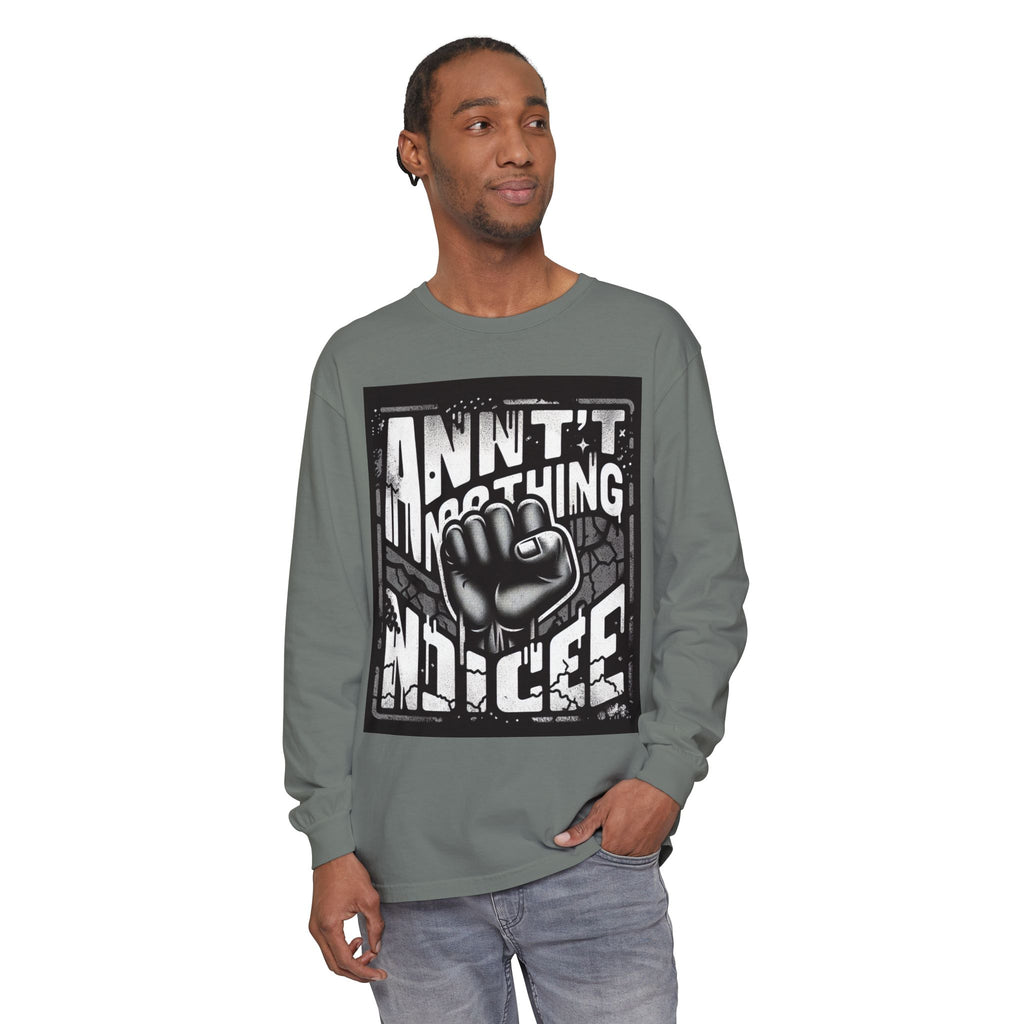 Bold Statement Long Sleeve T-Shirt – Casual Wear, Streetwear Style, Gift for Friends, Graphic Tee, Unisex Fashion