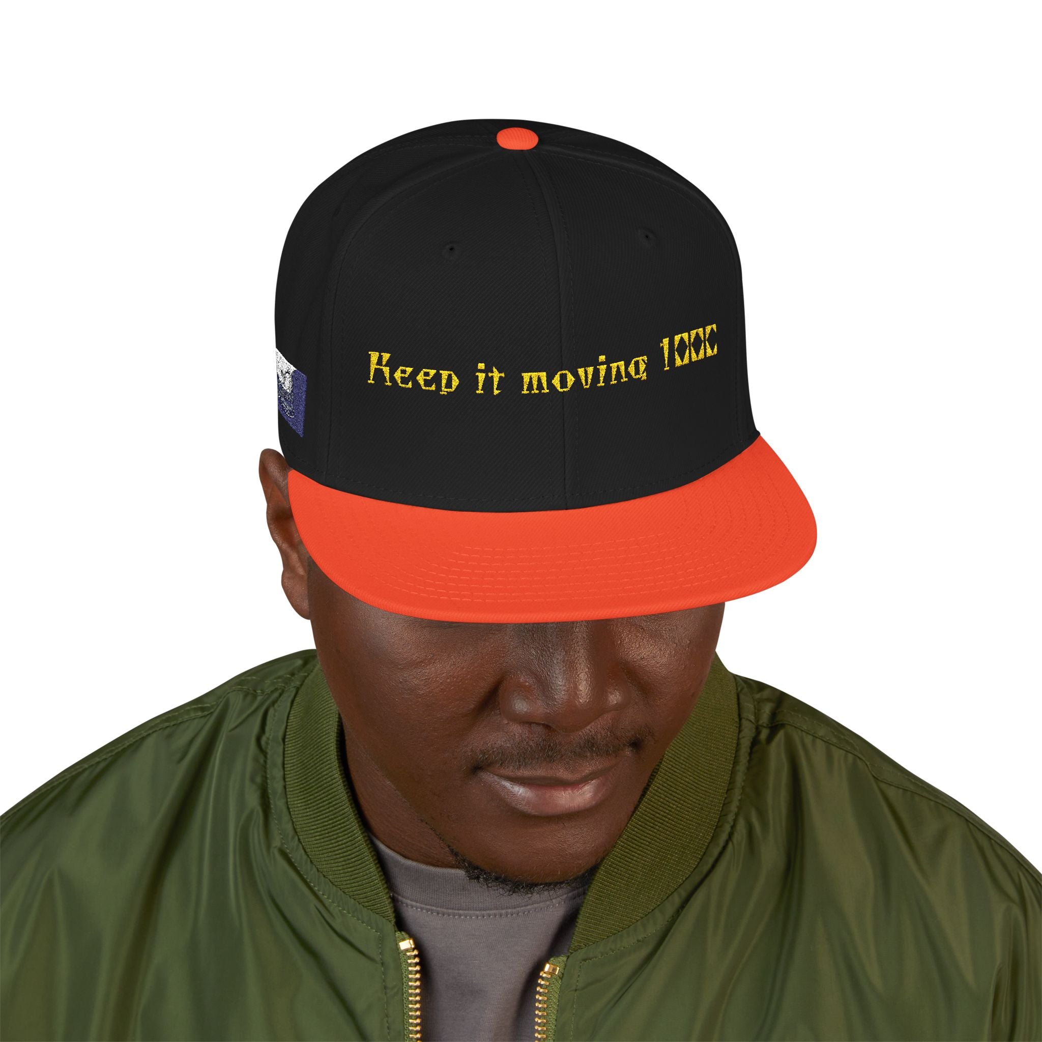 Embroidered Snapback Hat for Trendsetters, Casual Style, Streetwear, Hip Hop Fashion, Gift for Him/Her, Outdoor Adventures