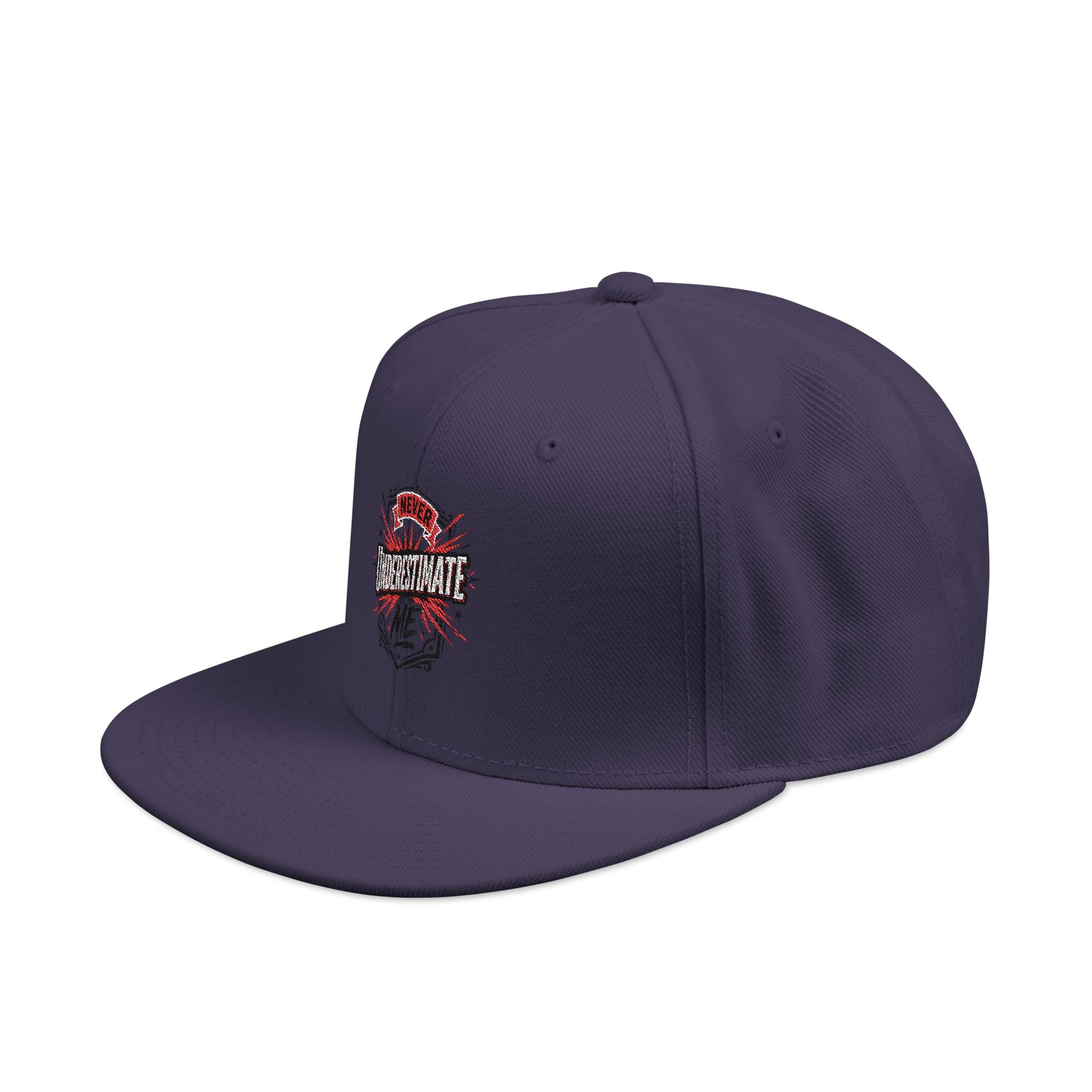 Embroidered Skull & Roses Snapback Hat