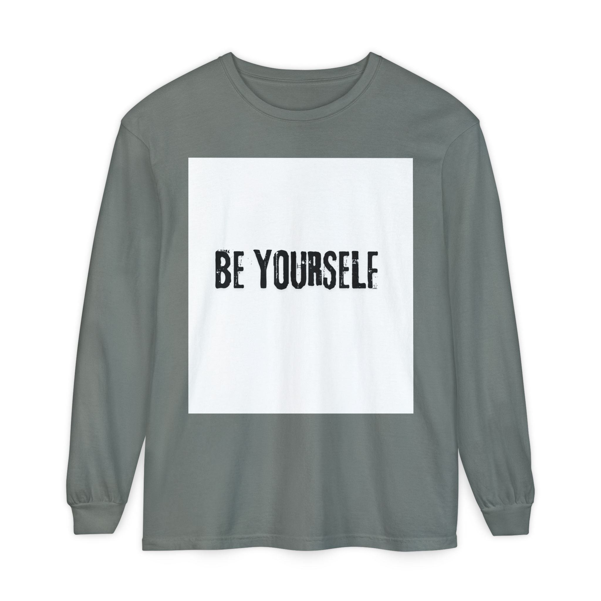 Unisex Long Sleeve Tee - "Be Yourself" - Inspirational Shirt, Gift for Friends, Casual Wear, Motivational Apparel, Everyday Style