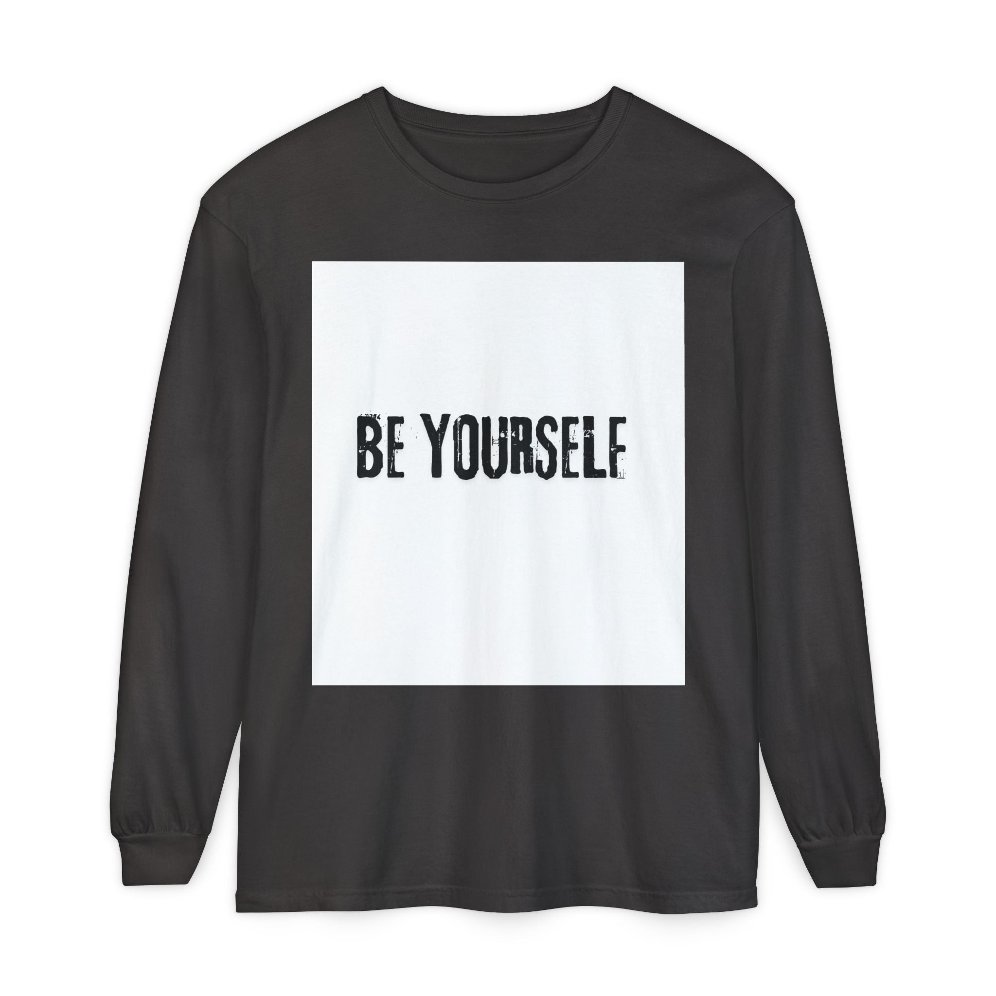 Unisex Long Sleeve Tee - "Be Yourself" - Inspirational Shirt, Gift for Friends, Casual Wear, Motivational Apparel, Everyday Style