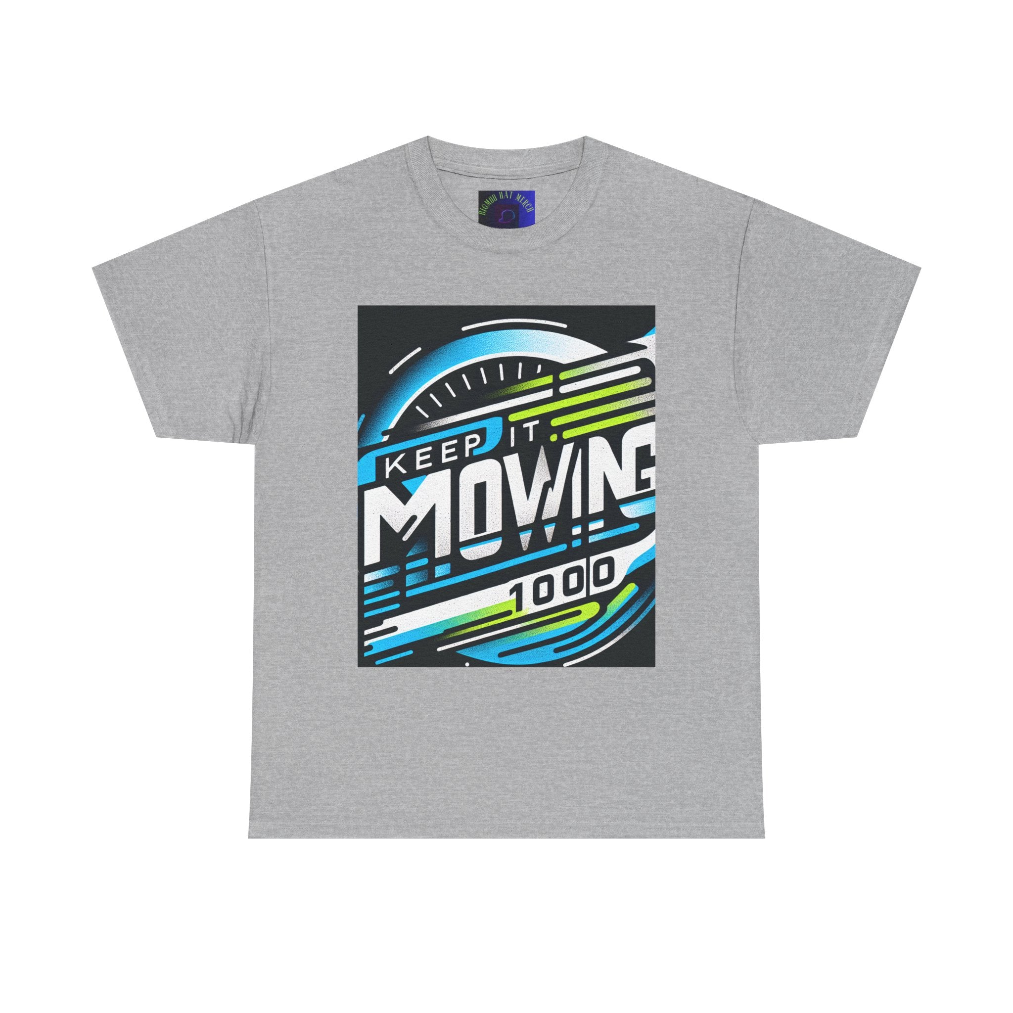 Keep It Moving Unisex Heavy Cotton Tee | Motivational Graphic Shirt for Fitness Lovers, Casual Wear, Gift Idea, Workout Apparel, Team Spirit