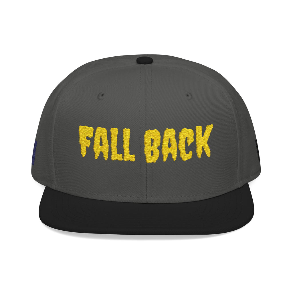 Snapback Hat – Embroidered 'Chill Back' Yellow Floral Lettering