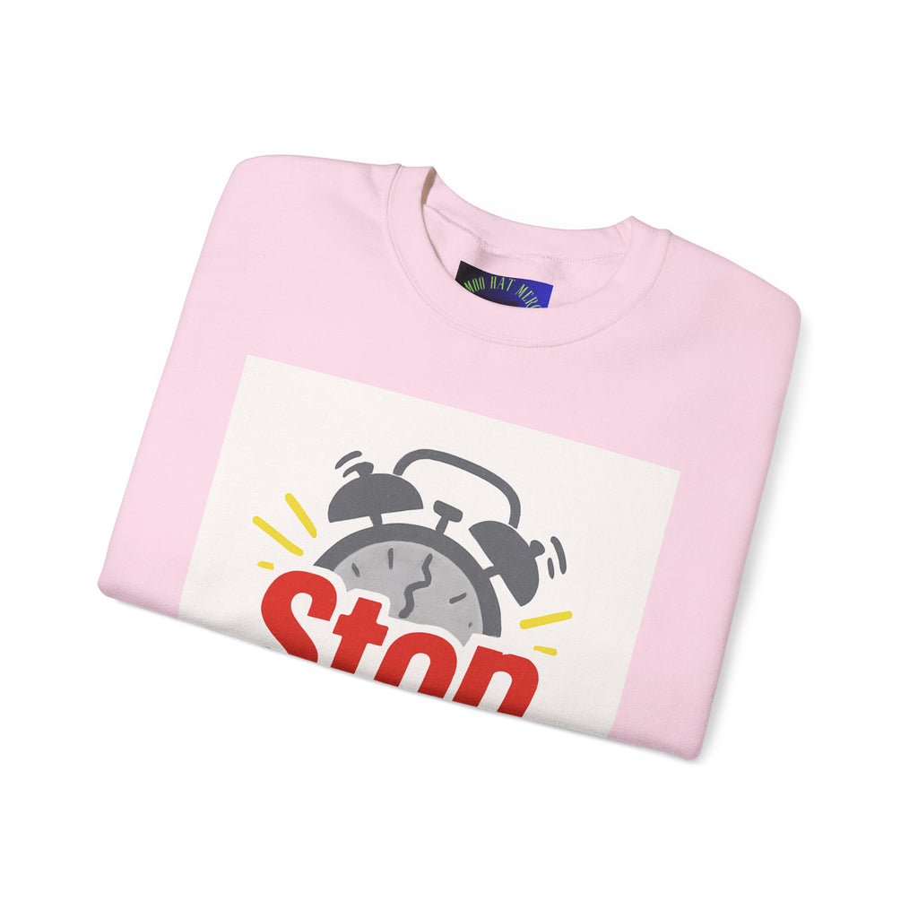 Motivational Crewneck Sweatshirt: Stop Procrastinating, Cozy Gift for Students, Casual Wear, Quarantine Comfort, Relaxed Fit