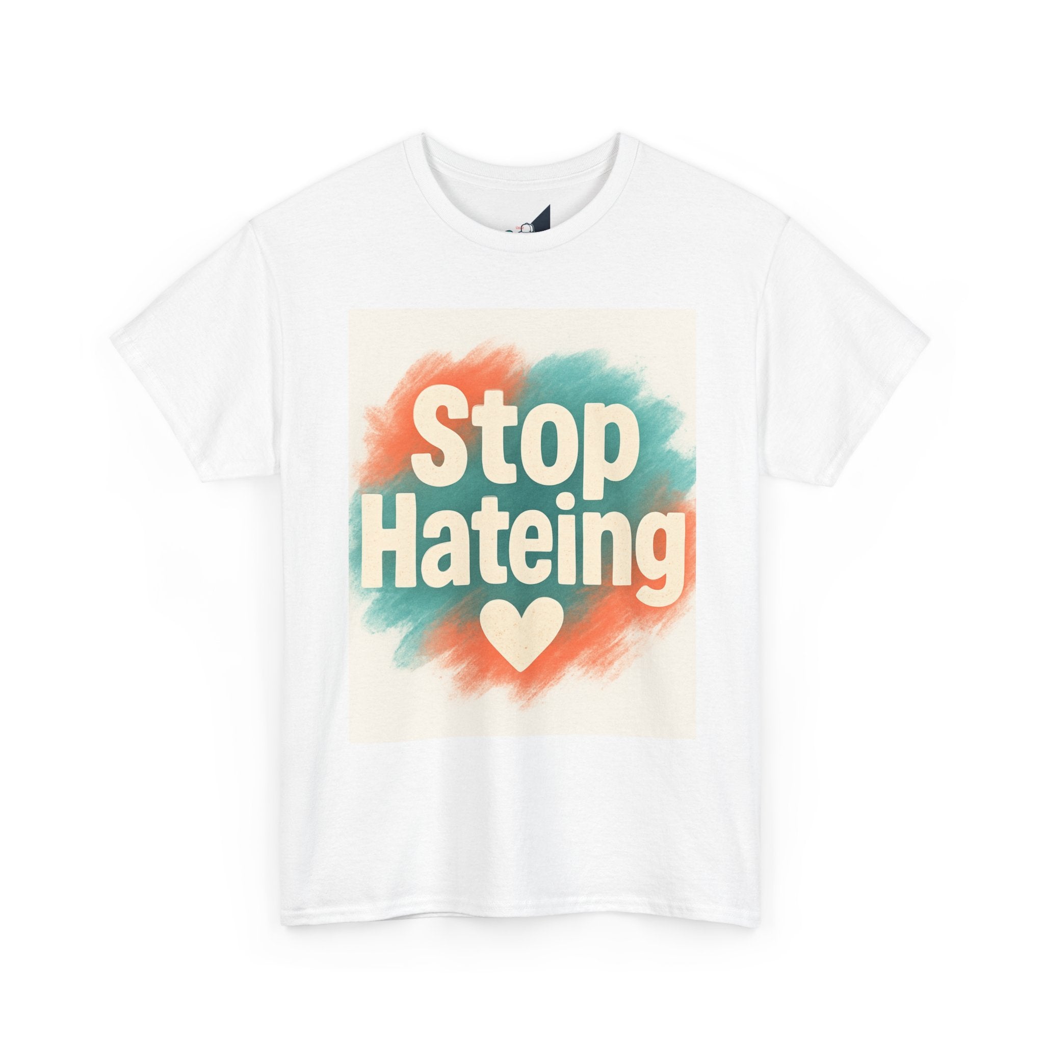 Unisex Heavy Cotton Tee: "Stop Hateing" Graphic Tee, Casual Wear, Gift for Activists, T-Shirt for Social Causes, Everyday Comfort