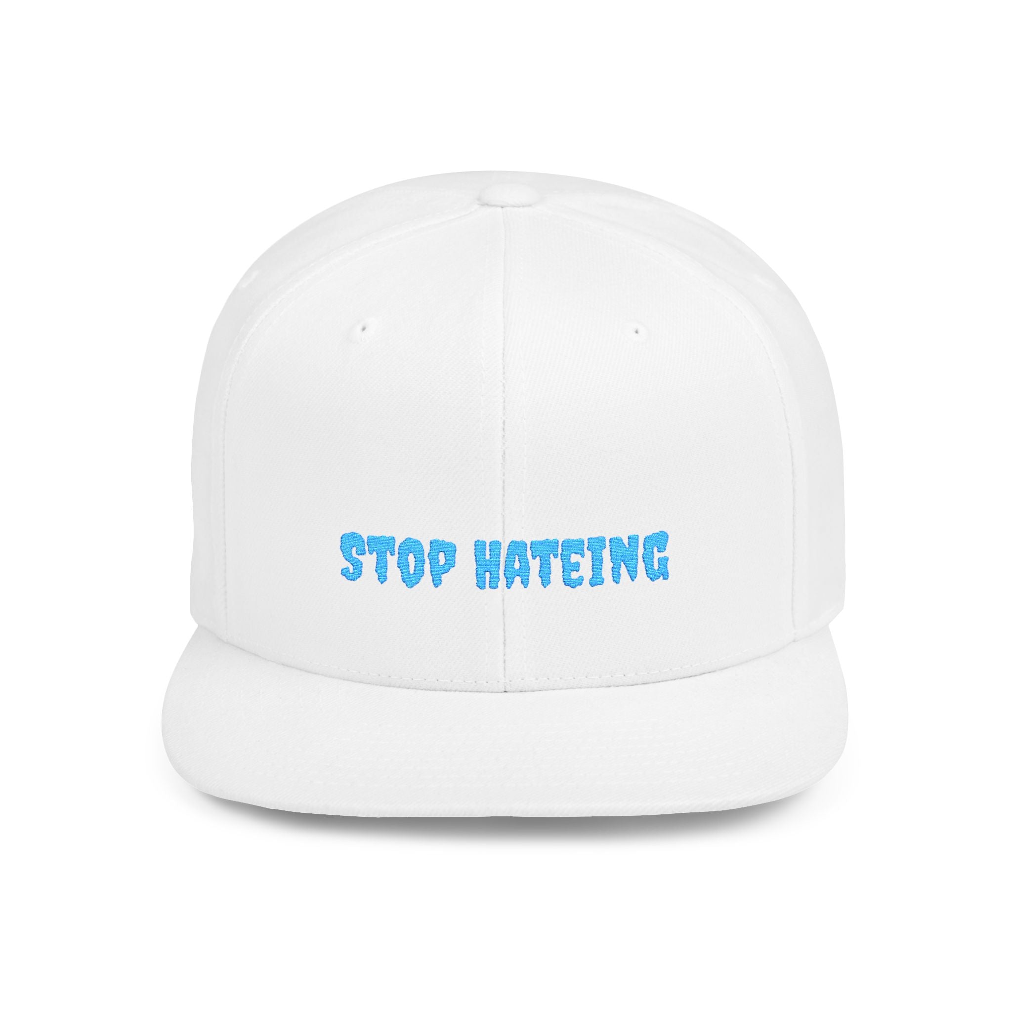 Unisex Snapback Hat - "STOP HATE!" Cap for Positive Vibes, Streetwear, Gift, Casual Style, Everyday Fashion, Trendy Accessories
