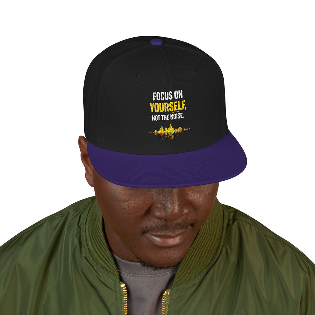Embroidered Motivational Snapback Hat - 'Focus on Progress' Streetwear Cap