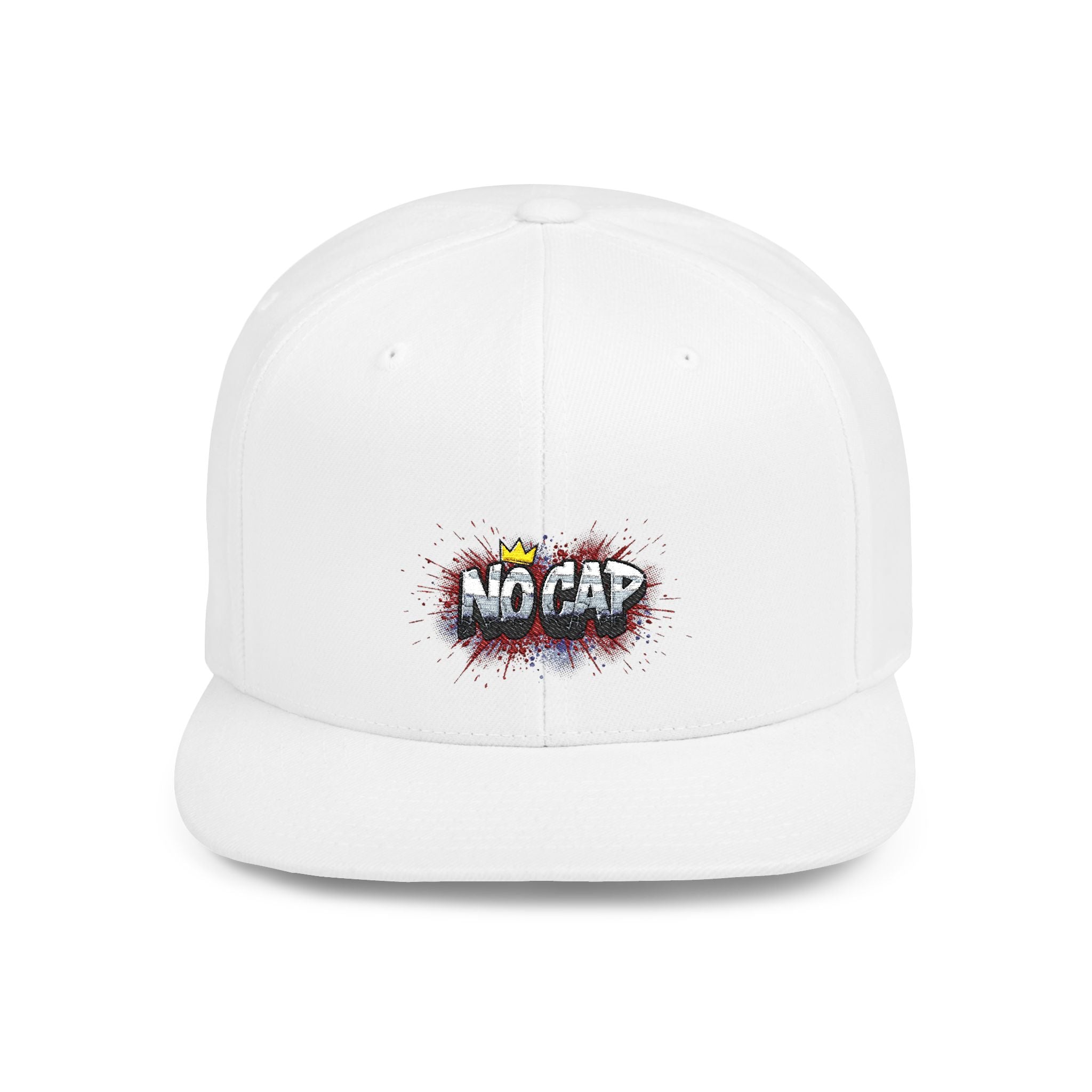 Snapback Hat — 'No Cap' Graffiti Crown Streetwear Baseball Hat