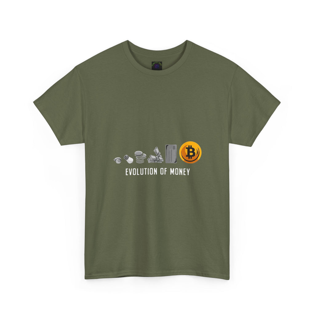 Bitcoin Evolution Tee — Cryptocurrency Mining Progress Graphic T‑Shirt