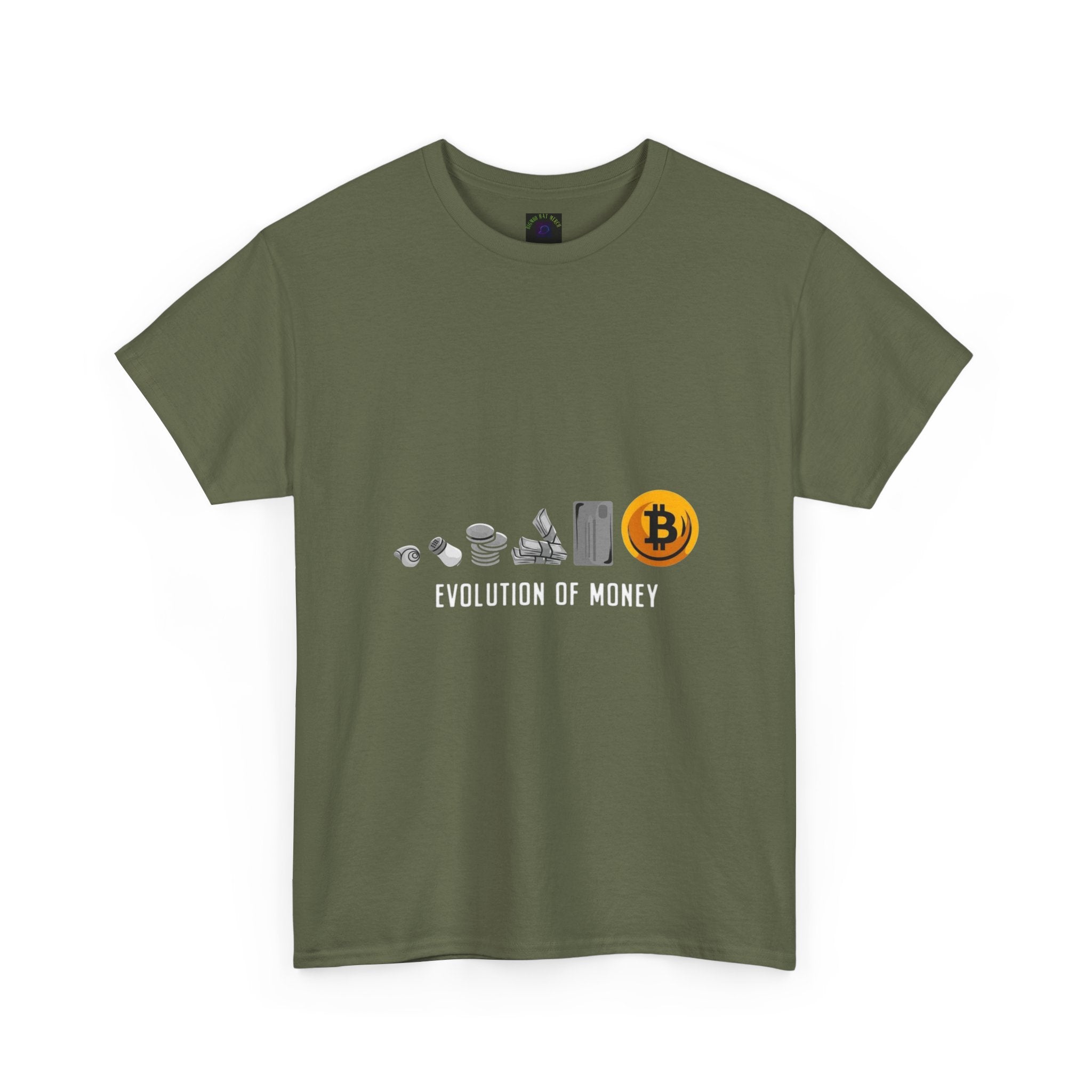 Bitcoin Evolution Tee — Cryptocurrency Mining Progress Graphic T‑Shirt