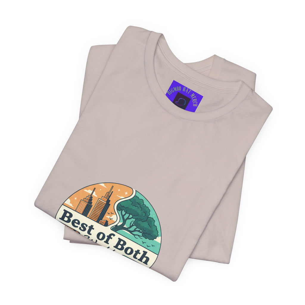 Best of Both Worlds Graphic Tee — Adventure & Ocean Vintage Circle Design