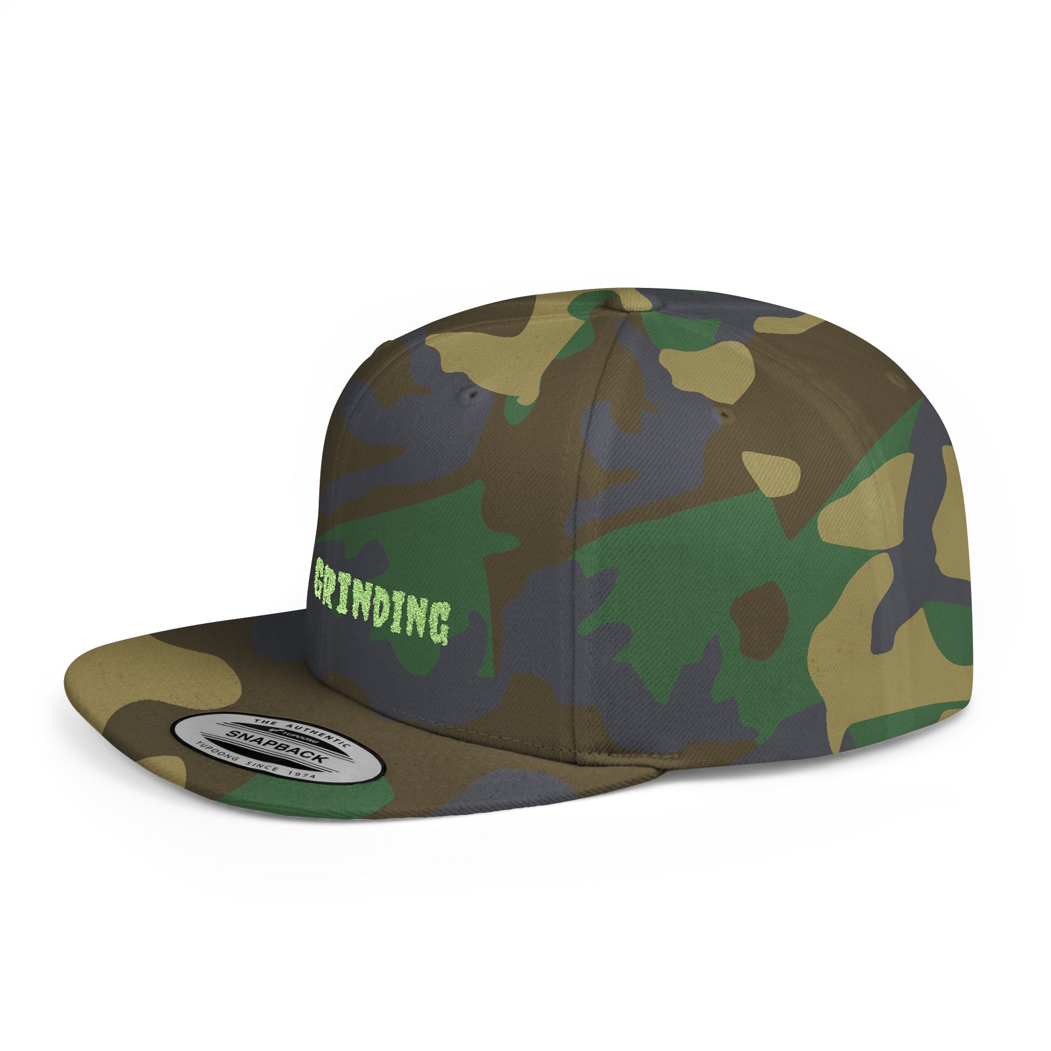 Keep Grinding Camo Snapback Hat