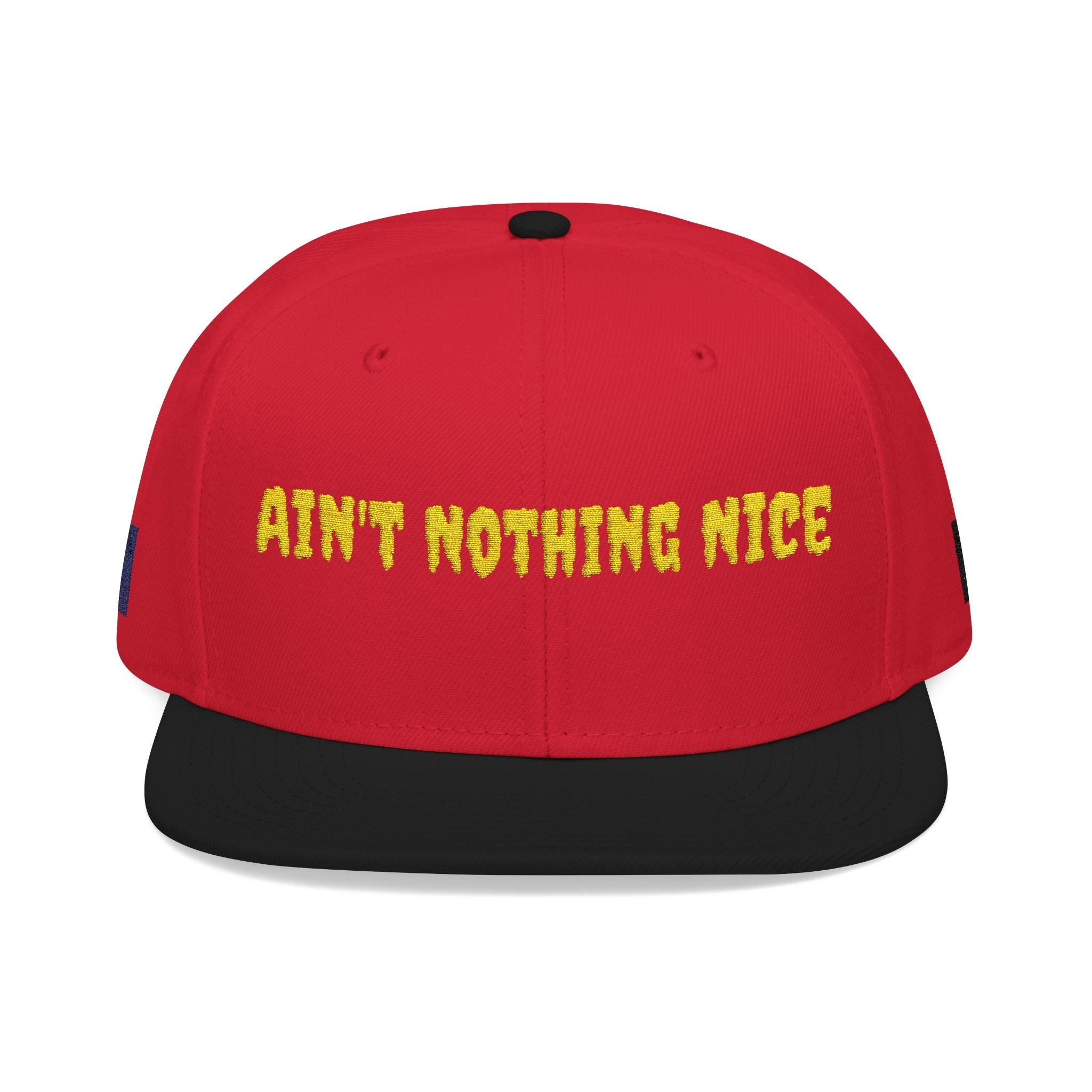 Embroidered Snapback Hat – 'Fighting Nice' Yellow Script