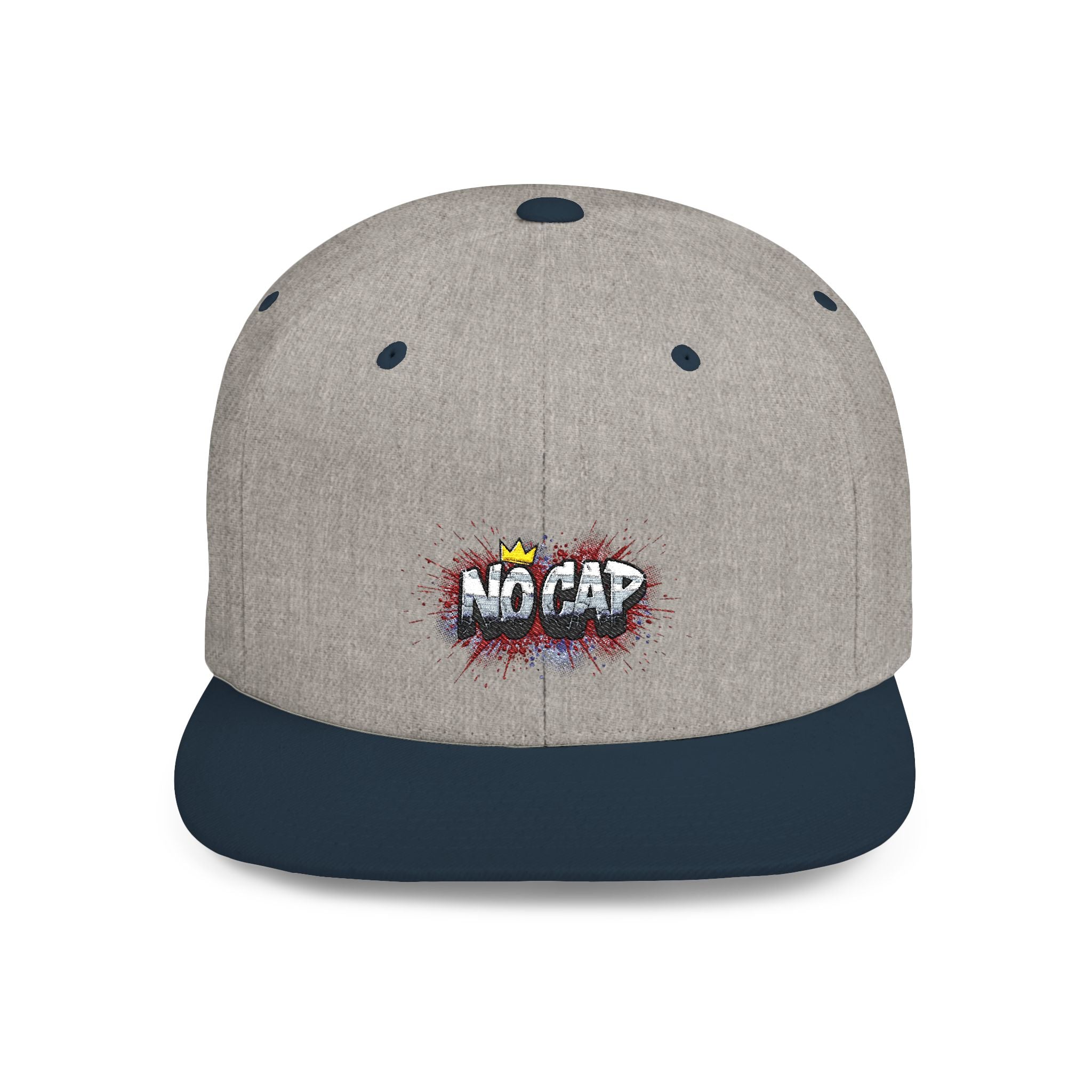 Snapback Hat — 'No Cap' Graffiti Crown Streetwear Baseball Hat