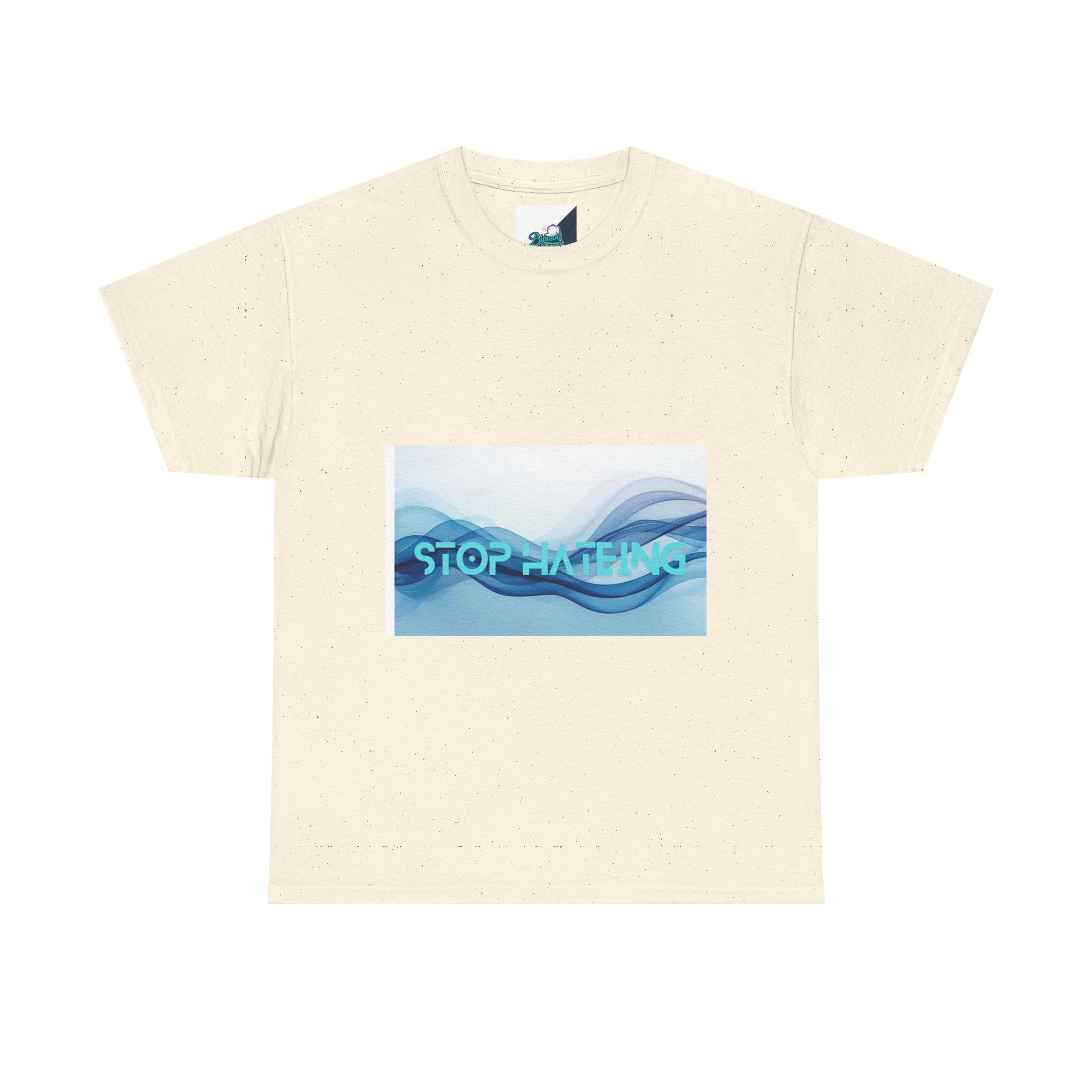 Unisex Heavy Cotton Tee with 'STOP HATING' Design, Casual Wear, Empowering Message, Gift for Activists, Comfortable Everyday Tee