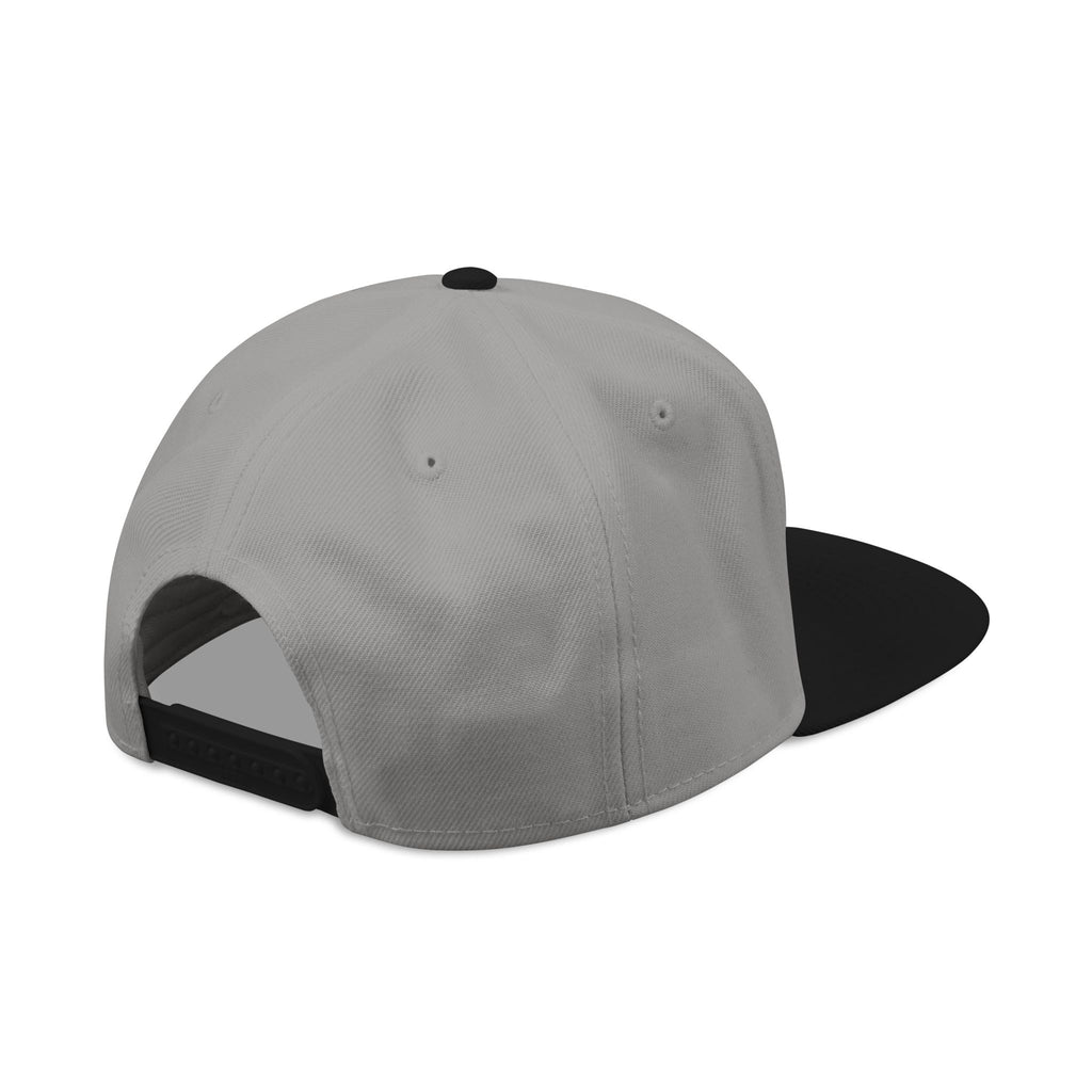 Snapback Hat — Yellow Box Script Embroidery