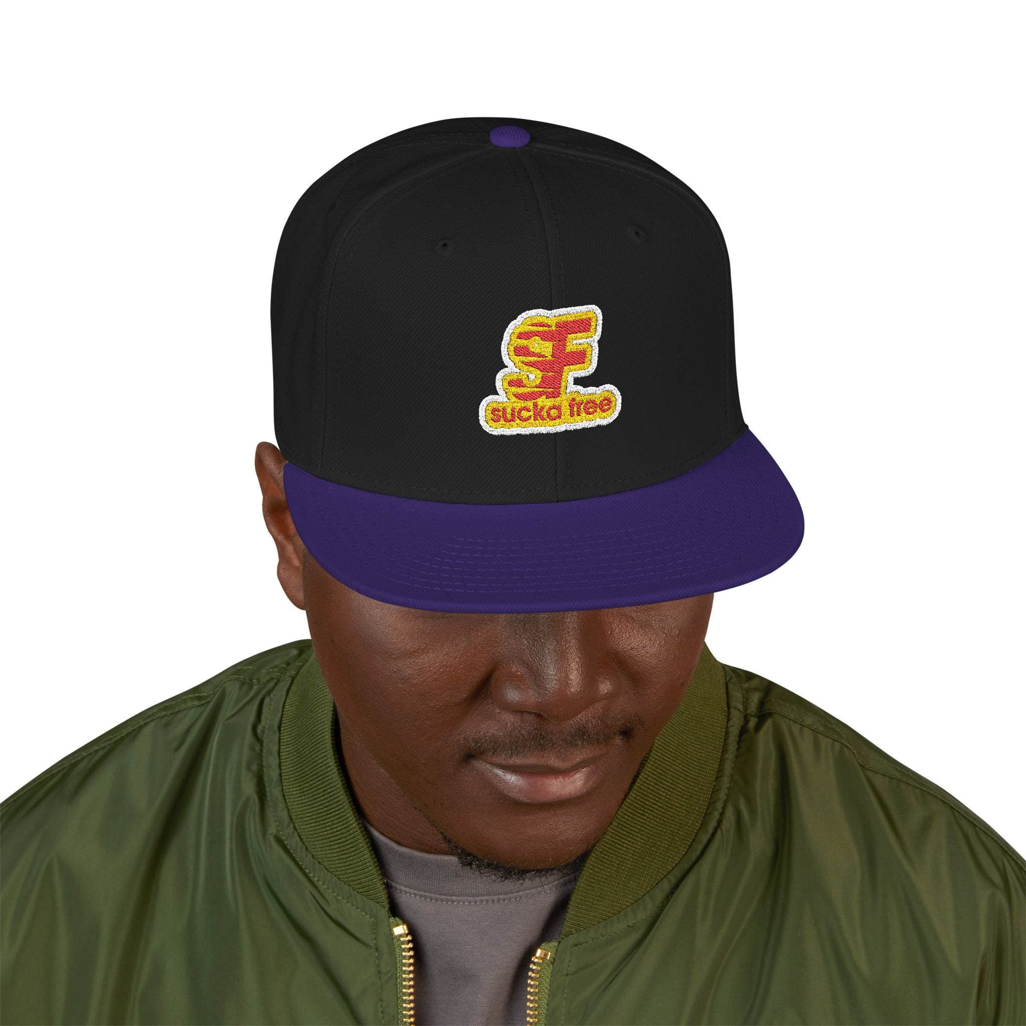 Embroidered Floral Letter 'E' Snapback Hat — Floral Initial Cap