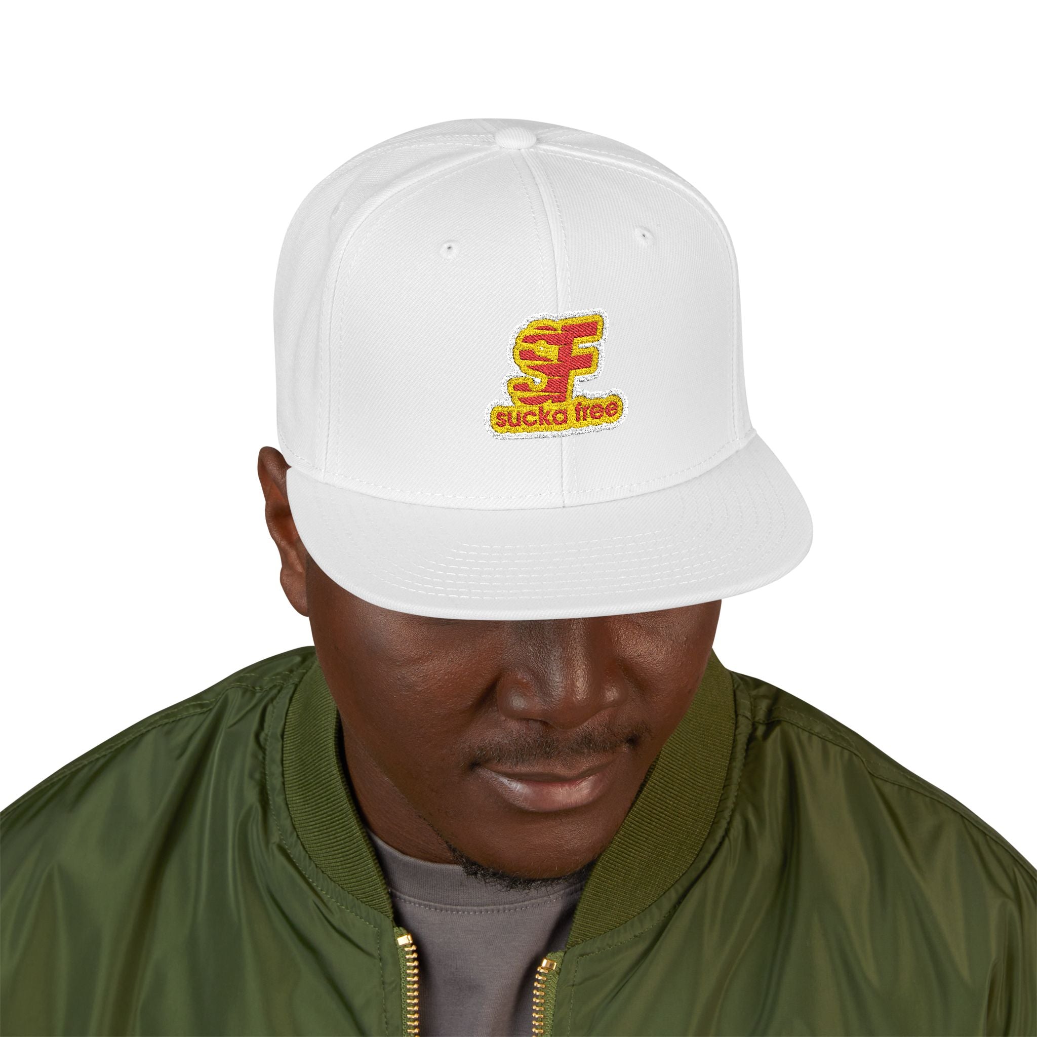 Embroidered Floral Letter 'E' Snapback Hat — Floral Initial Cap