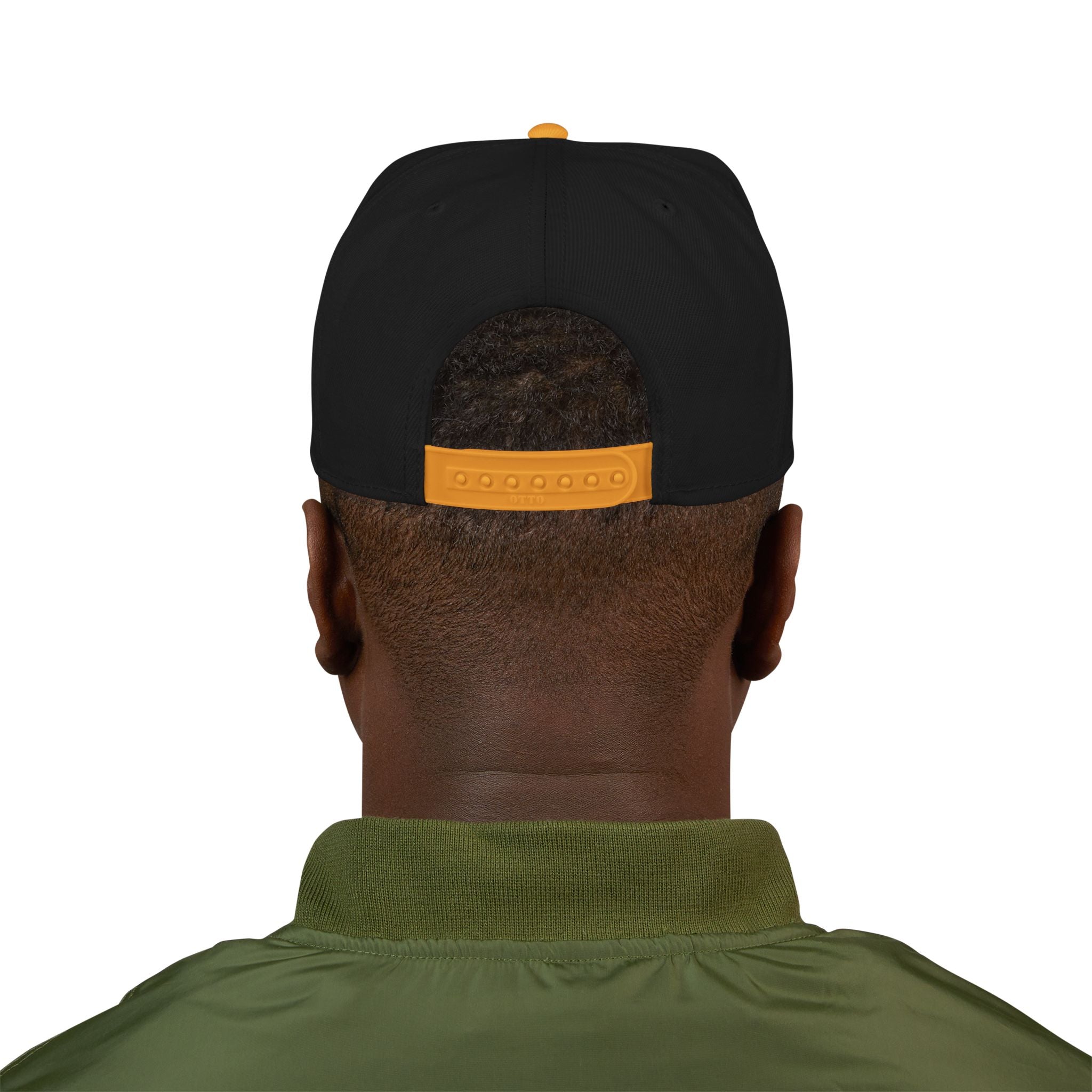 Embroidered Skull & Roses Snapback Hat