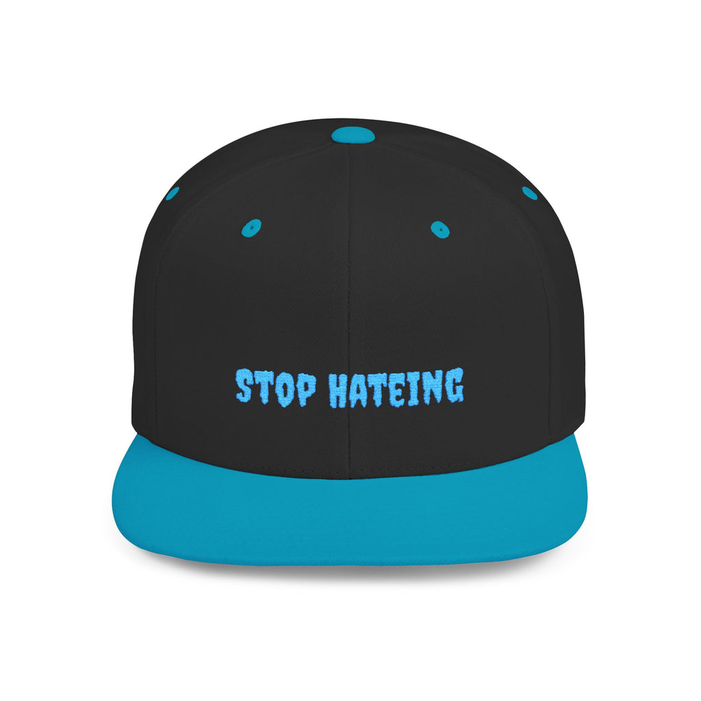 Unisex Snapback Hat - "STOP HATE!" Cap for Positive Vibes, Streetwear, Gift, Casual Style, Everyday Fashion, Trendy Accessories