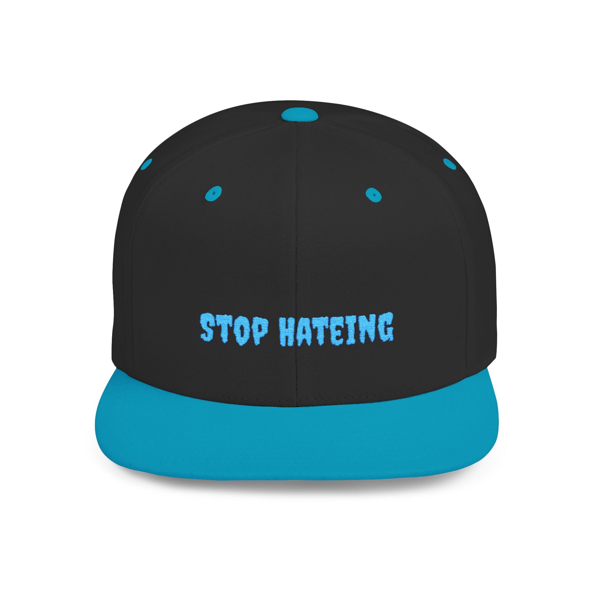 Unisex Snapback Hat - "STOP HATE!" Cap for Positive Vibes, Streetwear, Gift, Casual Style, Everyday Fashion, Trendy Accessories