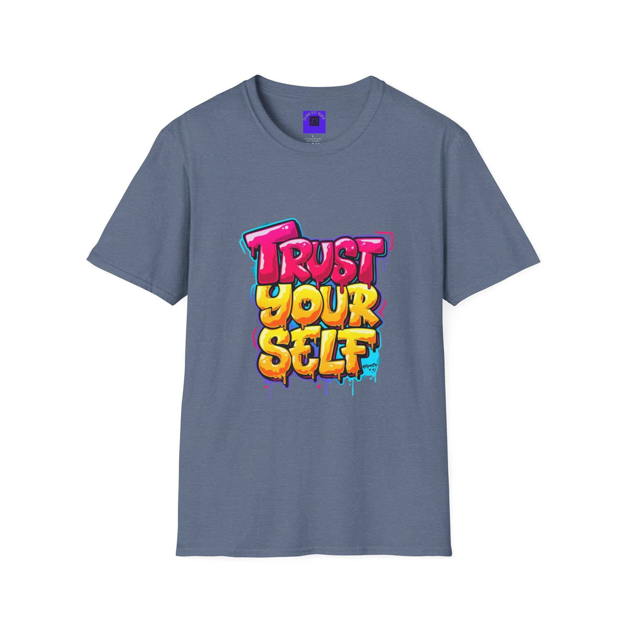 Trust Yourself Graffiti T-Shirt — Colorful Motivational Tee