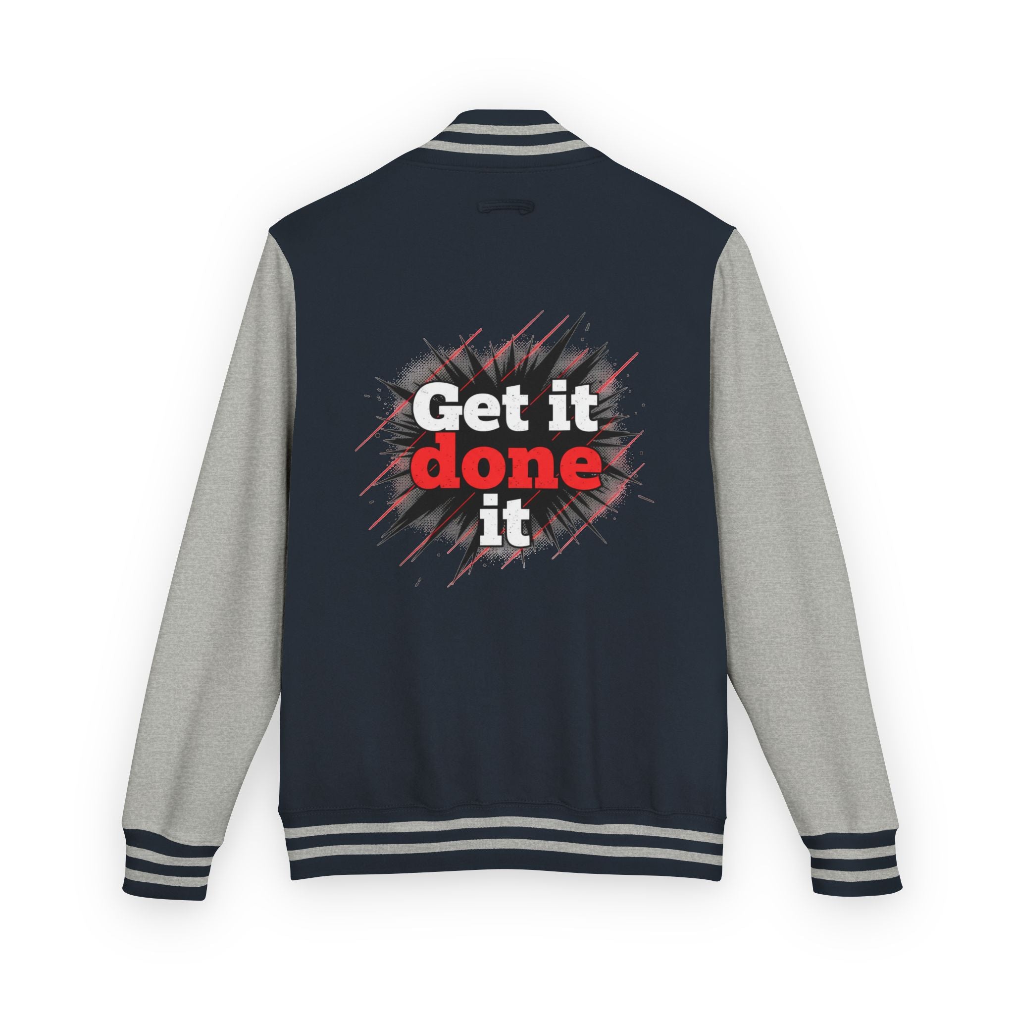 Get It Done Letterman Jacket — Motivational Varsity Bomber