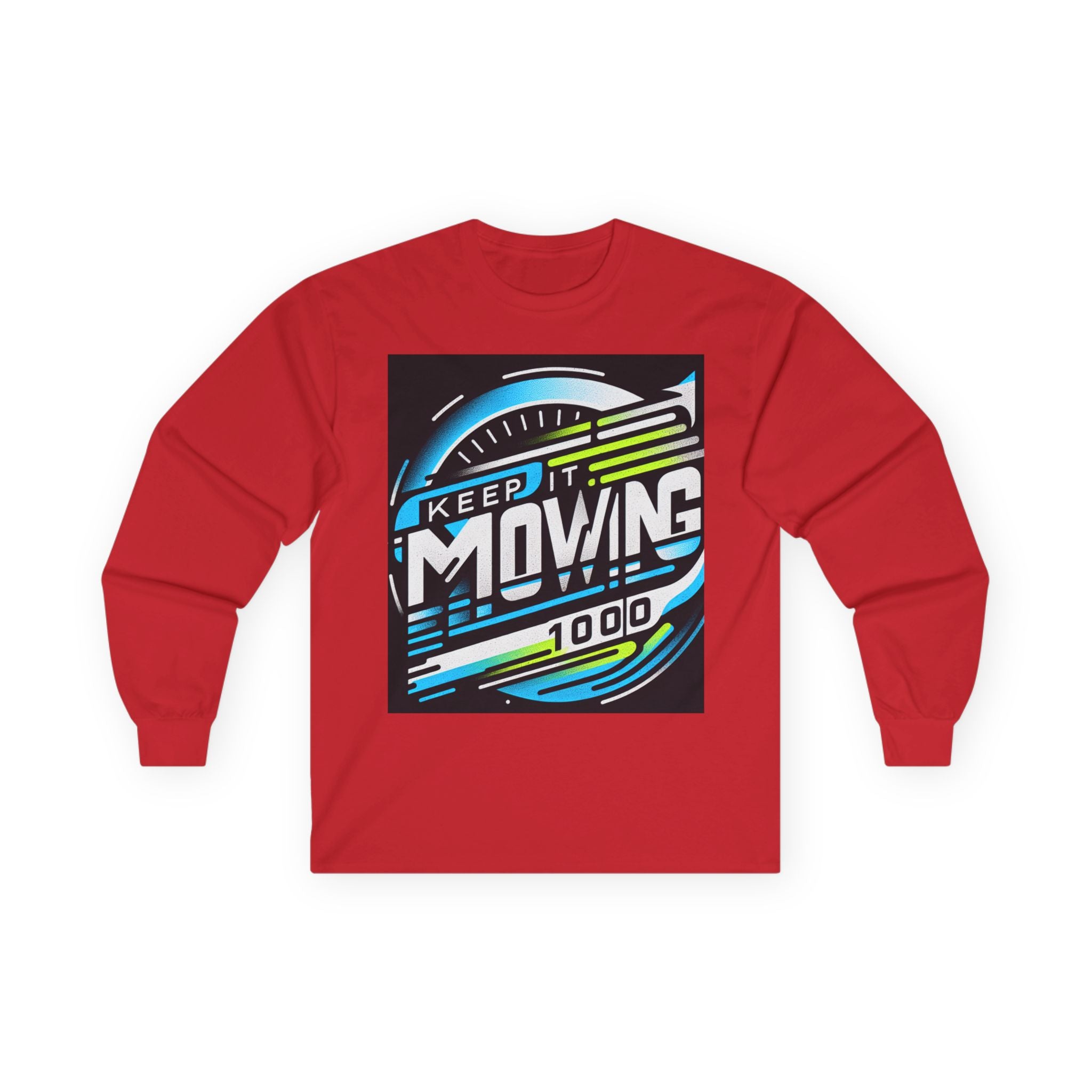 Motivational Long Sleeve Tee for Active Living, Unisex Cotton Shirt, Perfect Gift for Fitness Enthusiasts, Keep It Moving Apparel, [...]
