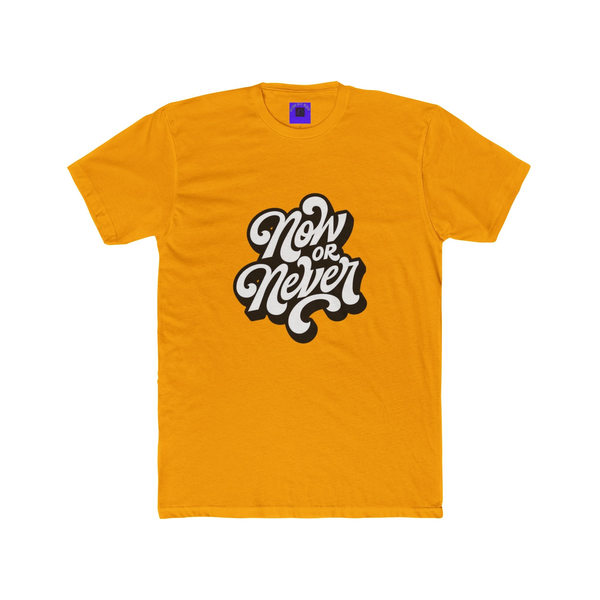 Now or Never Graphic Tee — Motivational Retro Script T‑Shirt