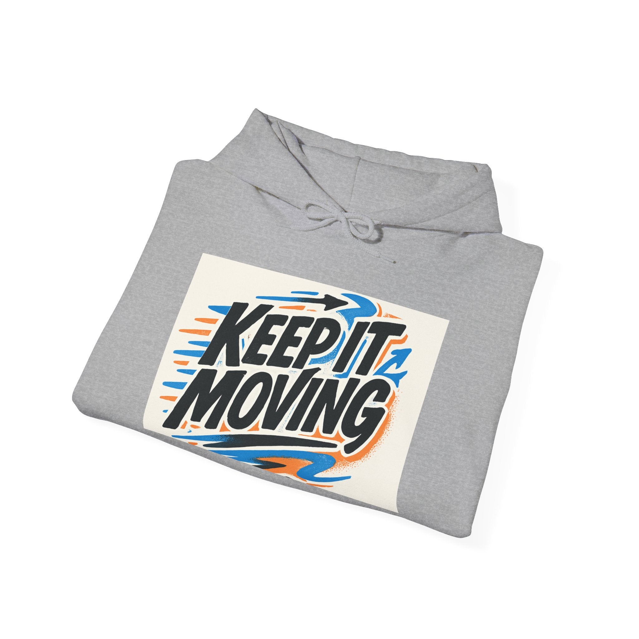 Keep It Moving Hoodie — Retro Motivational Pullover