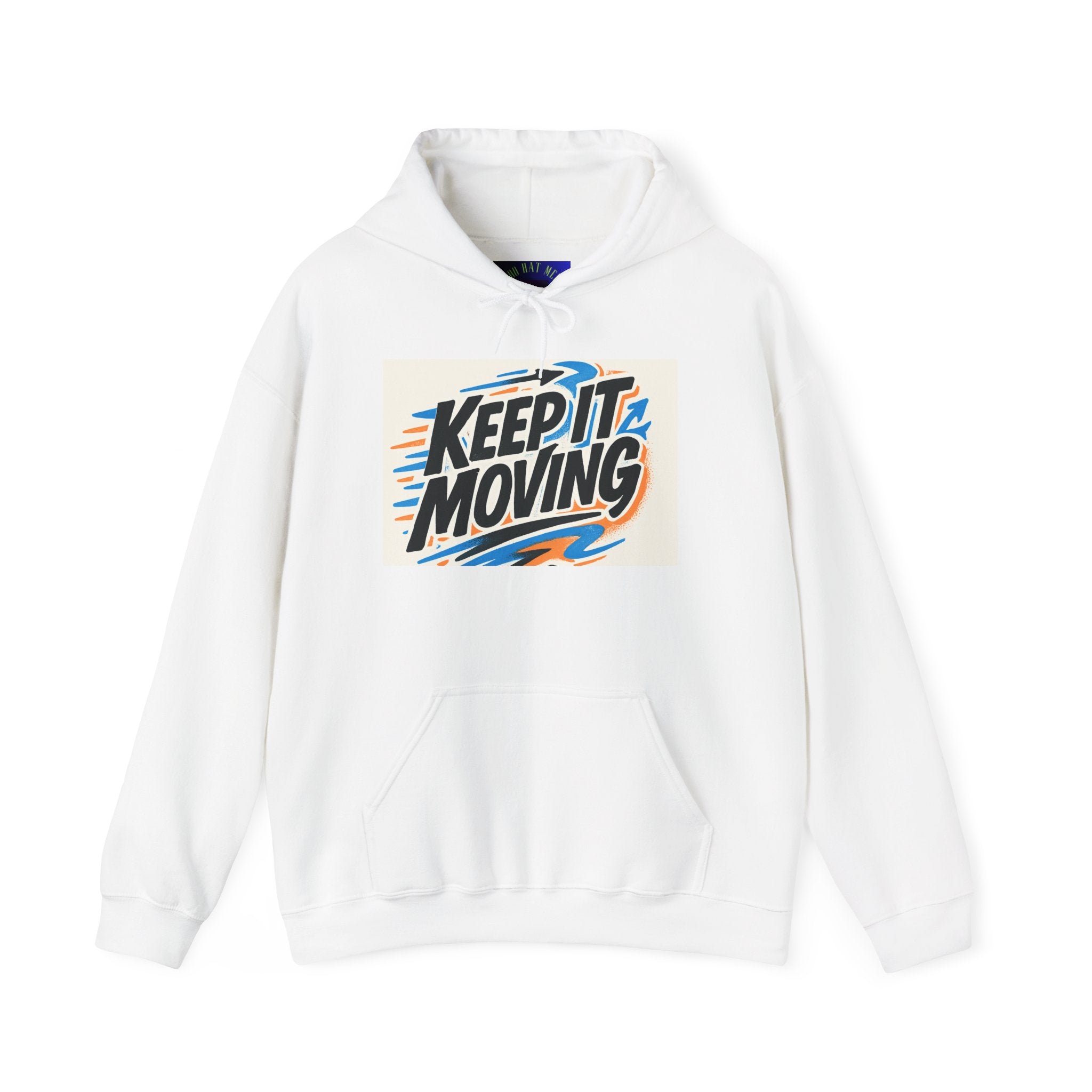 Keep It Moving Hoodie — Retro Motivational Pullover