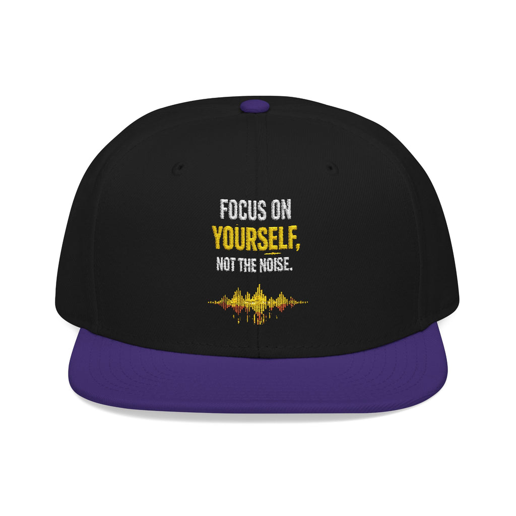 Embroidered Motivational Snapback Hat - 'Focus on Progress' Streetwear Cap
