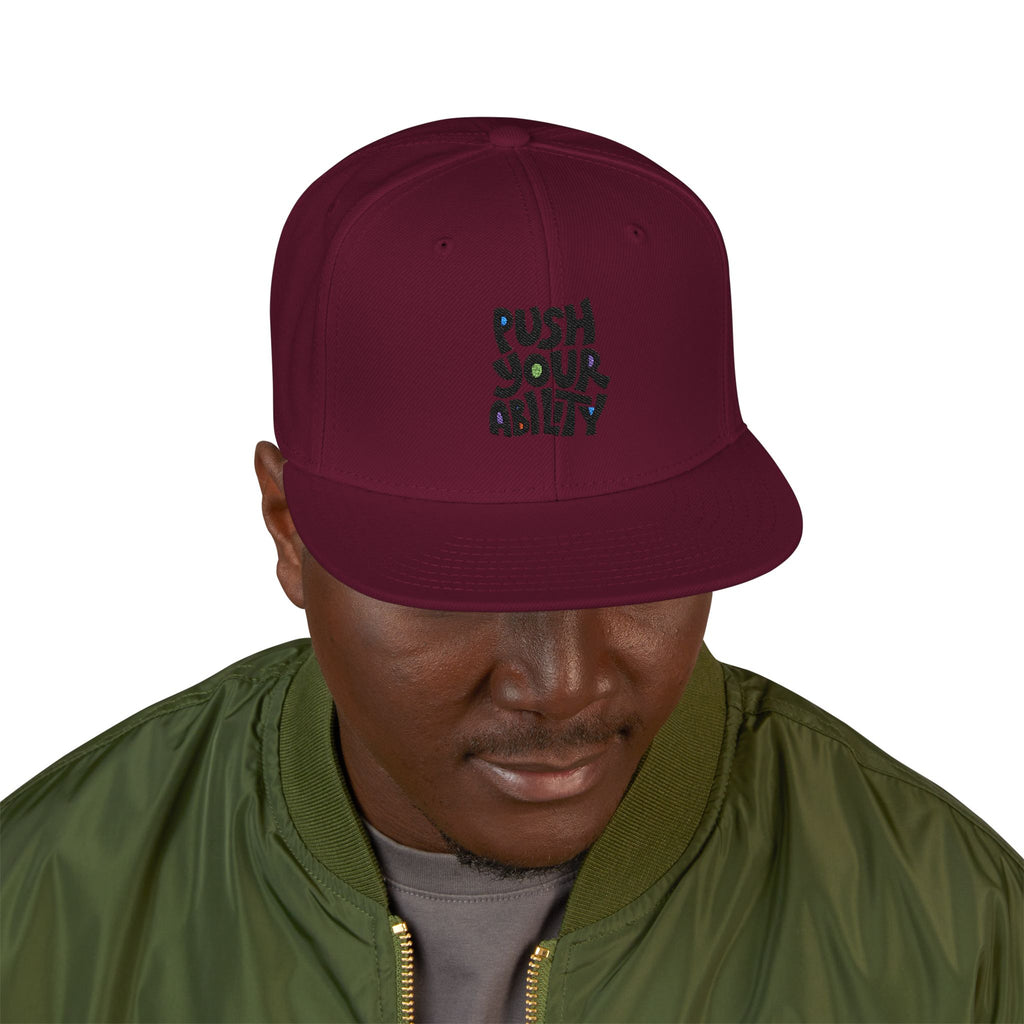 Embroidered ‘Boss Up’ Snapback Hat — Gray/Black Streetwear Cap