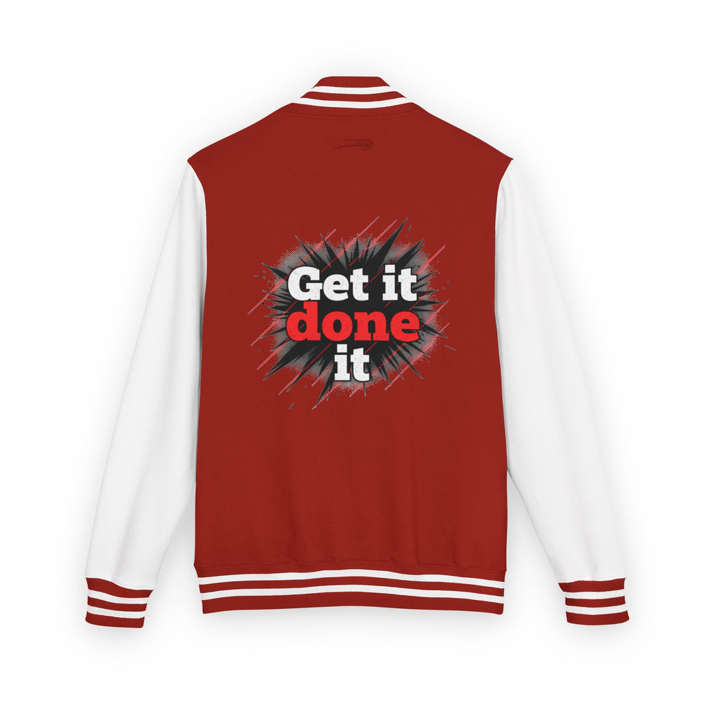 Get It Done Letterman Jacket — Motivational Varsity Bomber