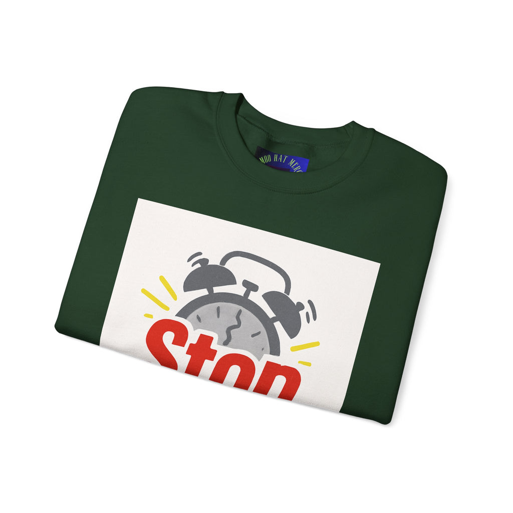 Motivational Crewneck Sweatshirt: Stop Procrastinating, Cozy Gift for Students, Casual Wear, Quarantine Comfort, Relaxed Fit
