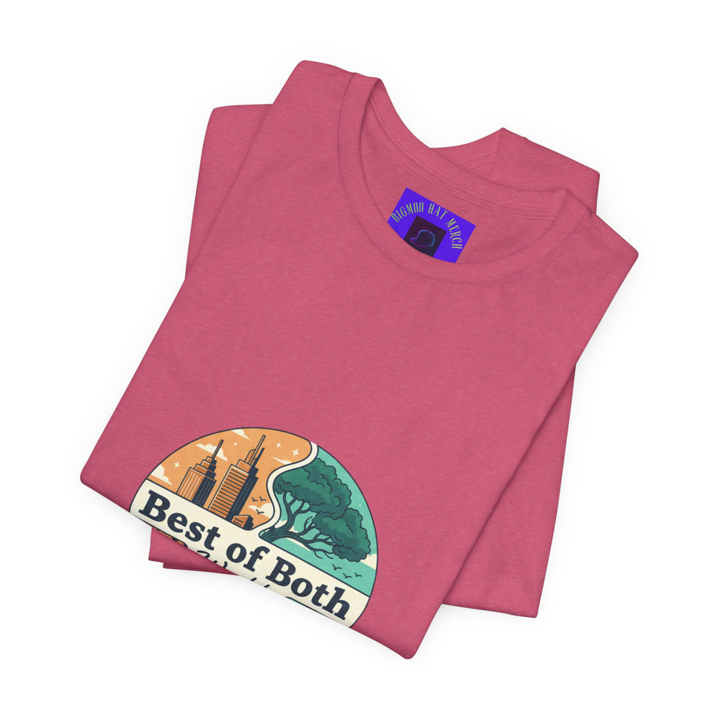 Best of Both Worlds Graphic Tee — Adventure & Ocean Vintage Circle Design