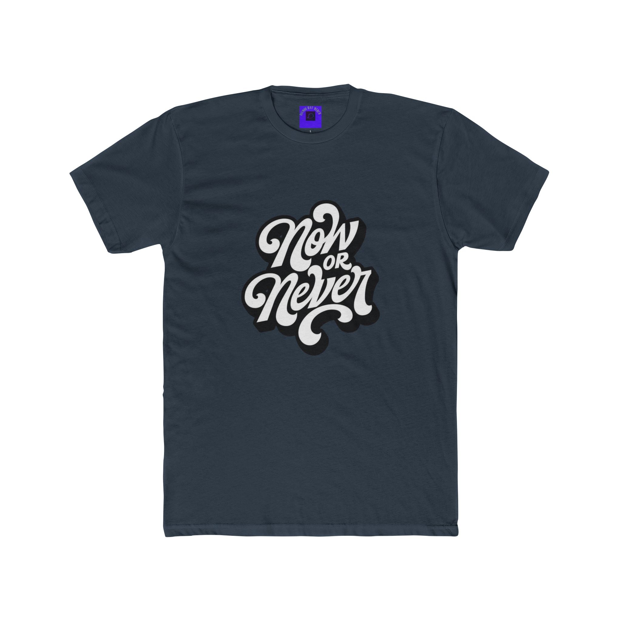 Now or Never Graphic Tee — Motivational Retro Script T‑Shirt