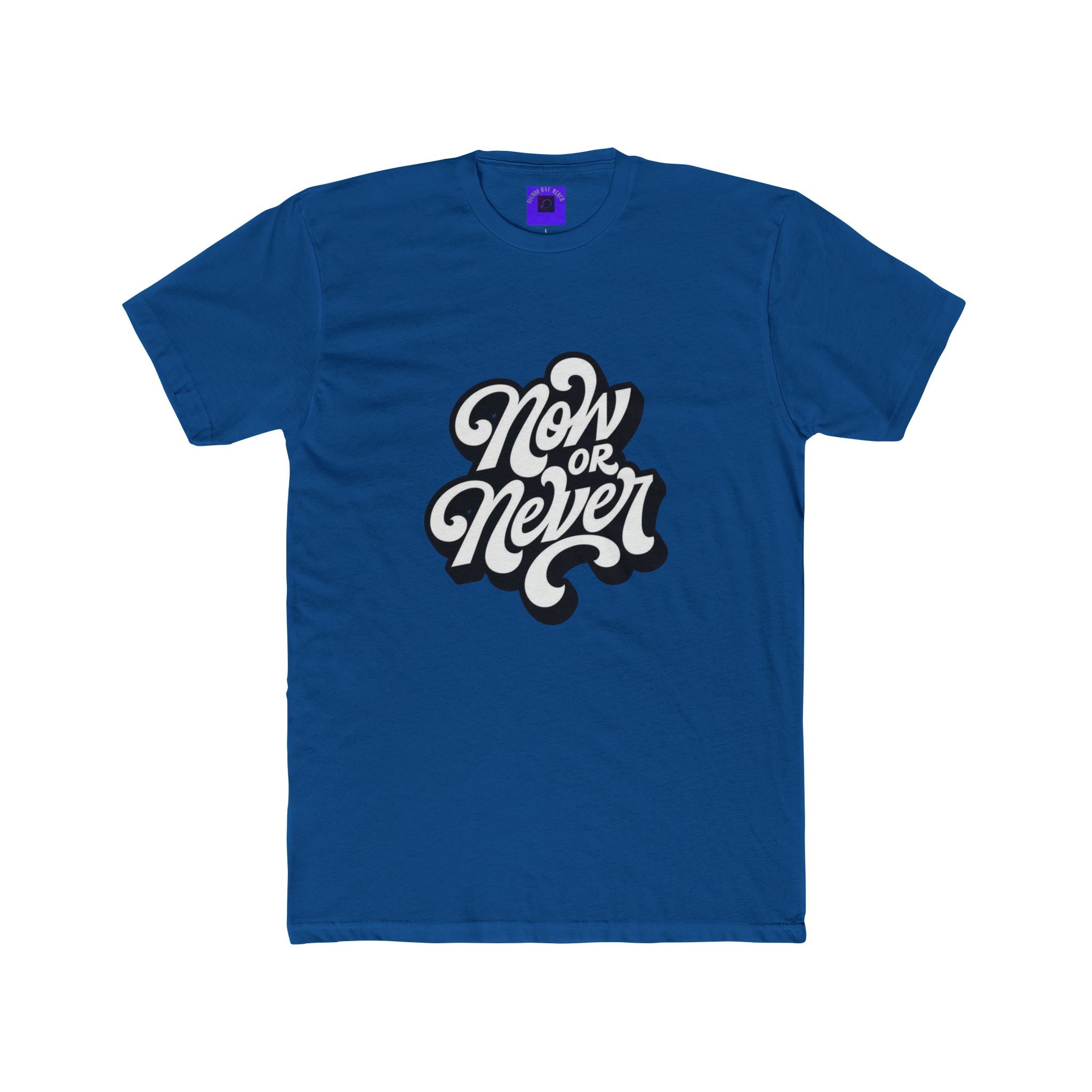 Now or Never Graphic Tee — Motivational Retro Script T‑Shirt